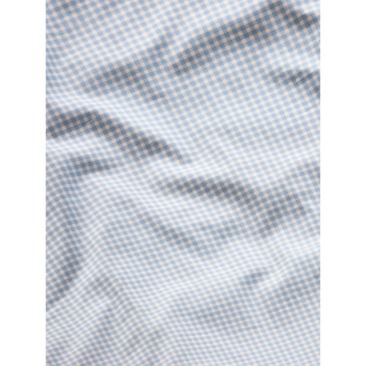 Housse de couette et taie d’oreiller en coton vichy bleu, NEXT