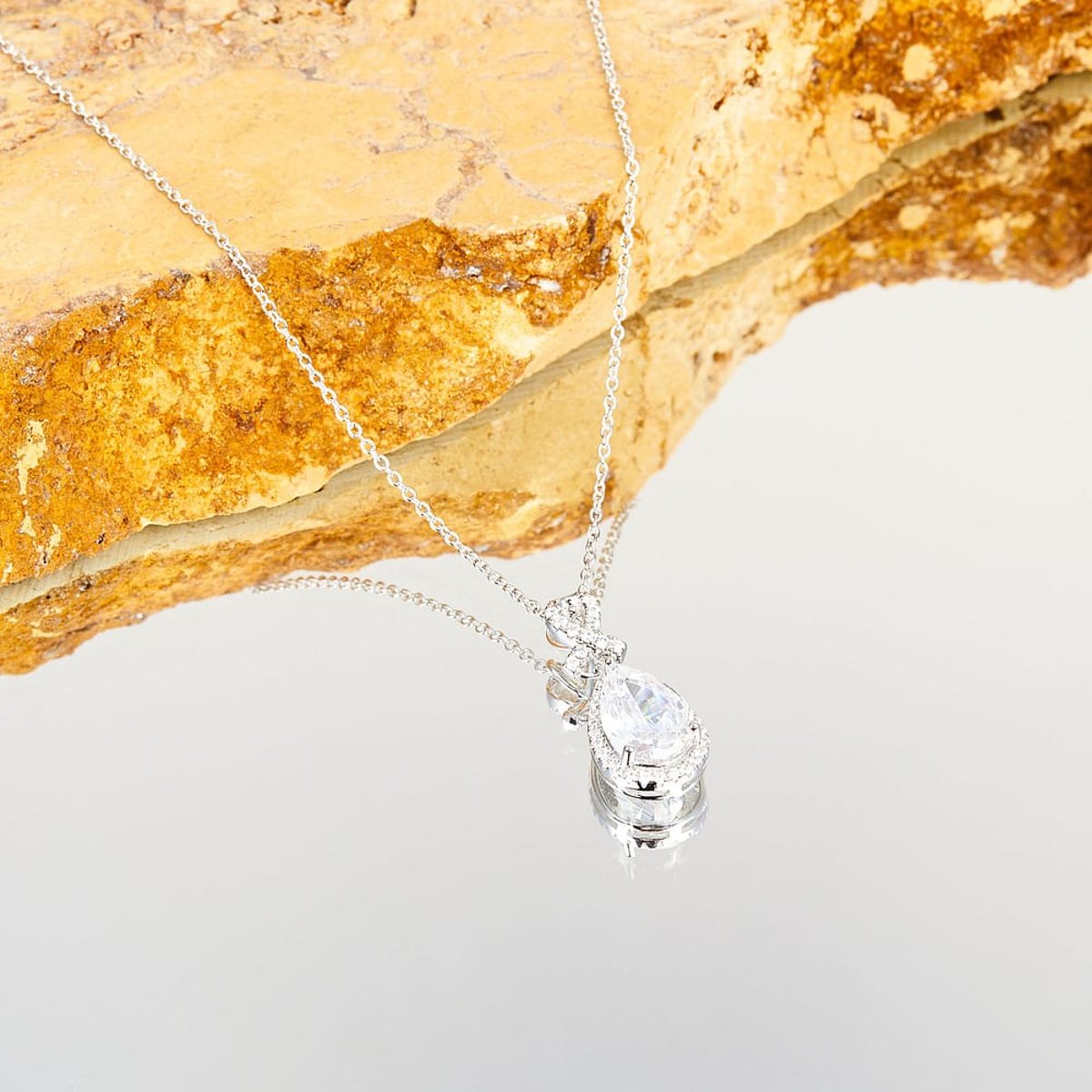 Colliers en Argent/oxyde de zirconium De Zirconium et Oxyde de zirconium argent, CLEOR
