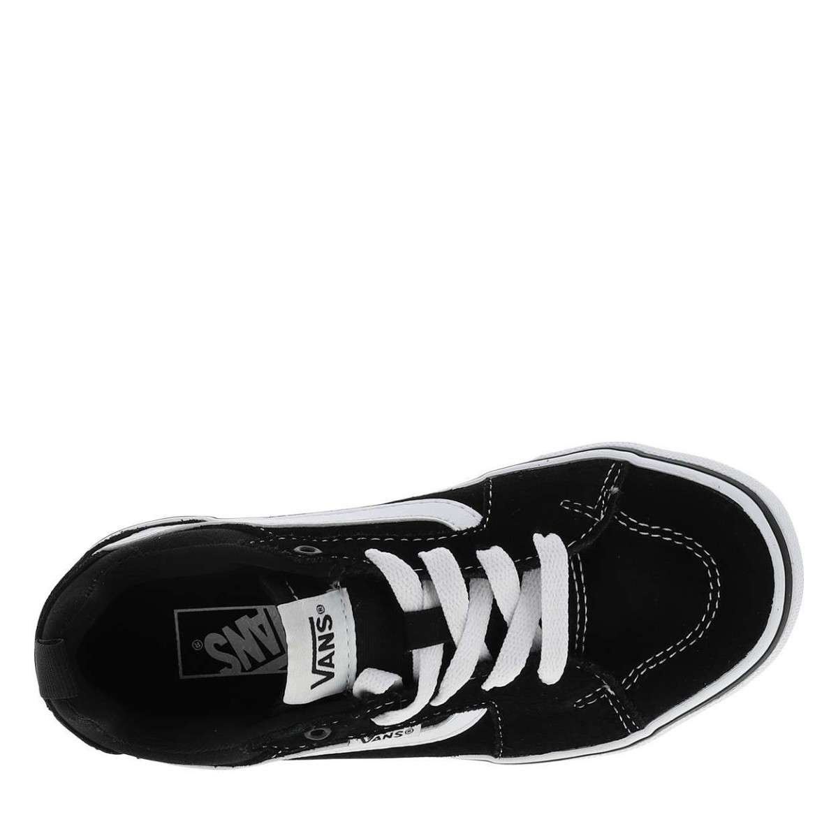 Baskets FILMORE cuir talon plat noir, VANS