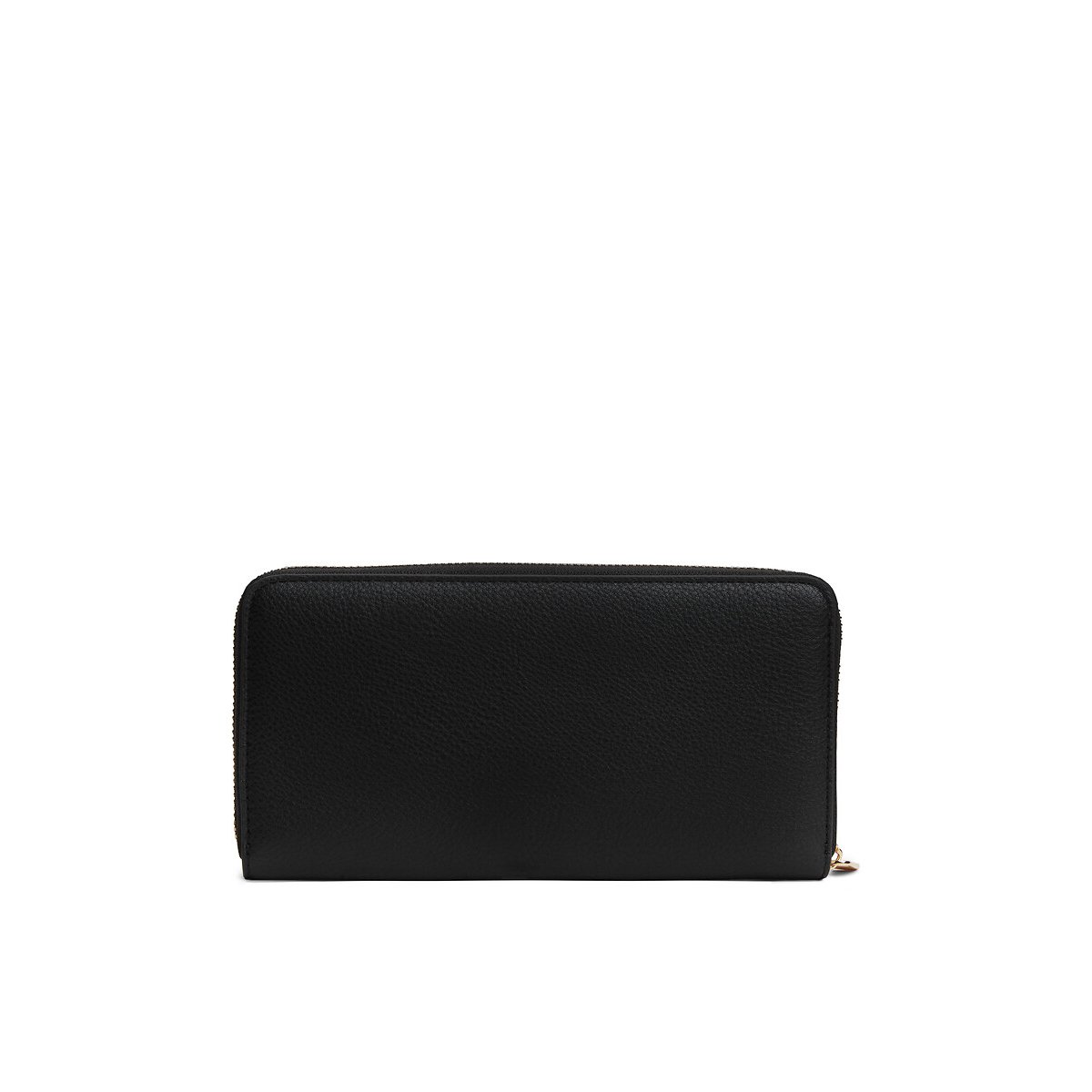 Portefeuille zippé aspect grainé noir, TOMMY HILFIGER