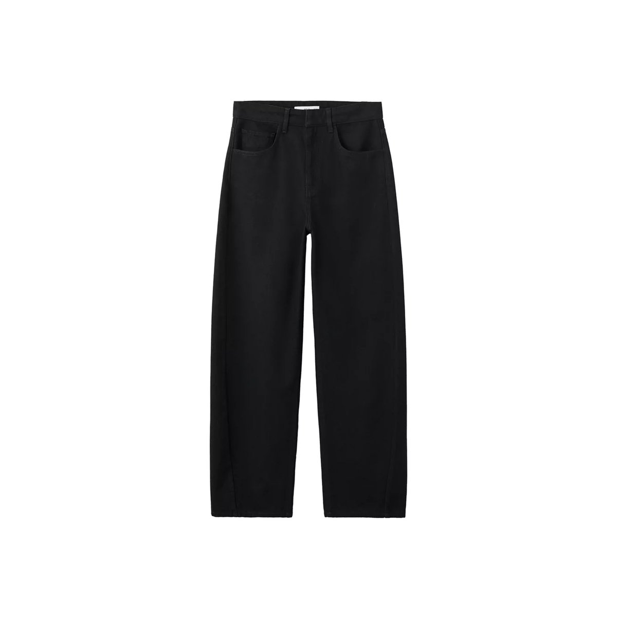 Jean balloon taille normale black denim, MANGO