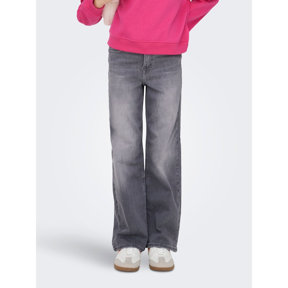 Jean À Jambe Large medium grey denim, KIDS ONLY
