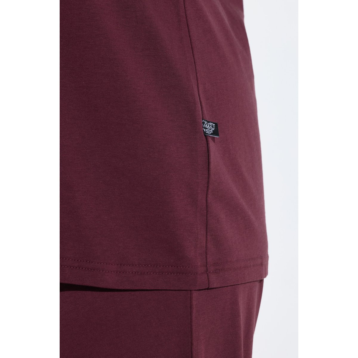 Pyjama à col V et manches 3/4 rouge vin foncé, ULLA POPKEN