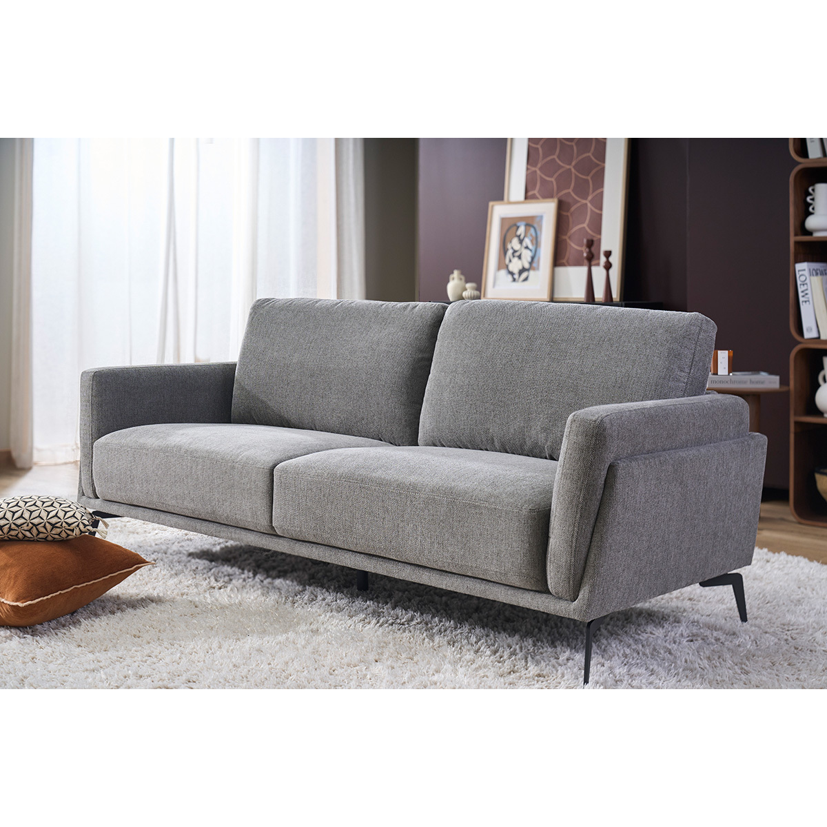 Canapé design 3 places MOSCO gris, MILIBOO