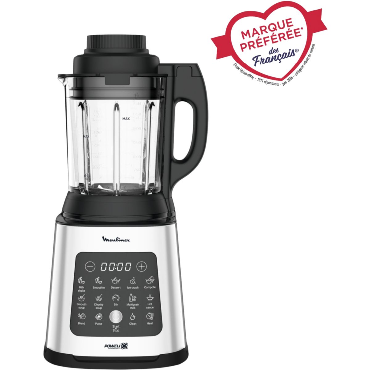 Blender chauffant Perfect Mix Cook LM835D10 couleur unique, MOULINEX