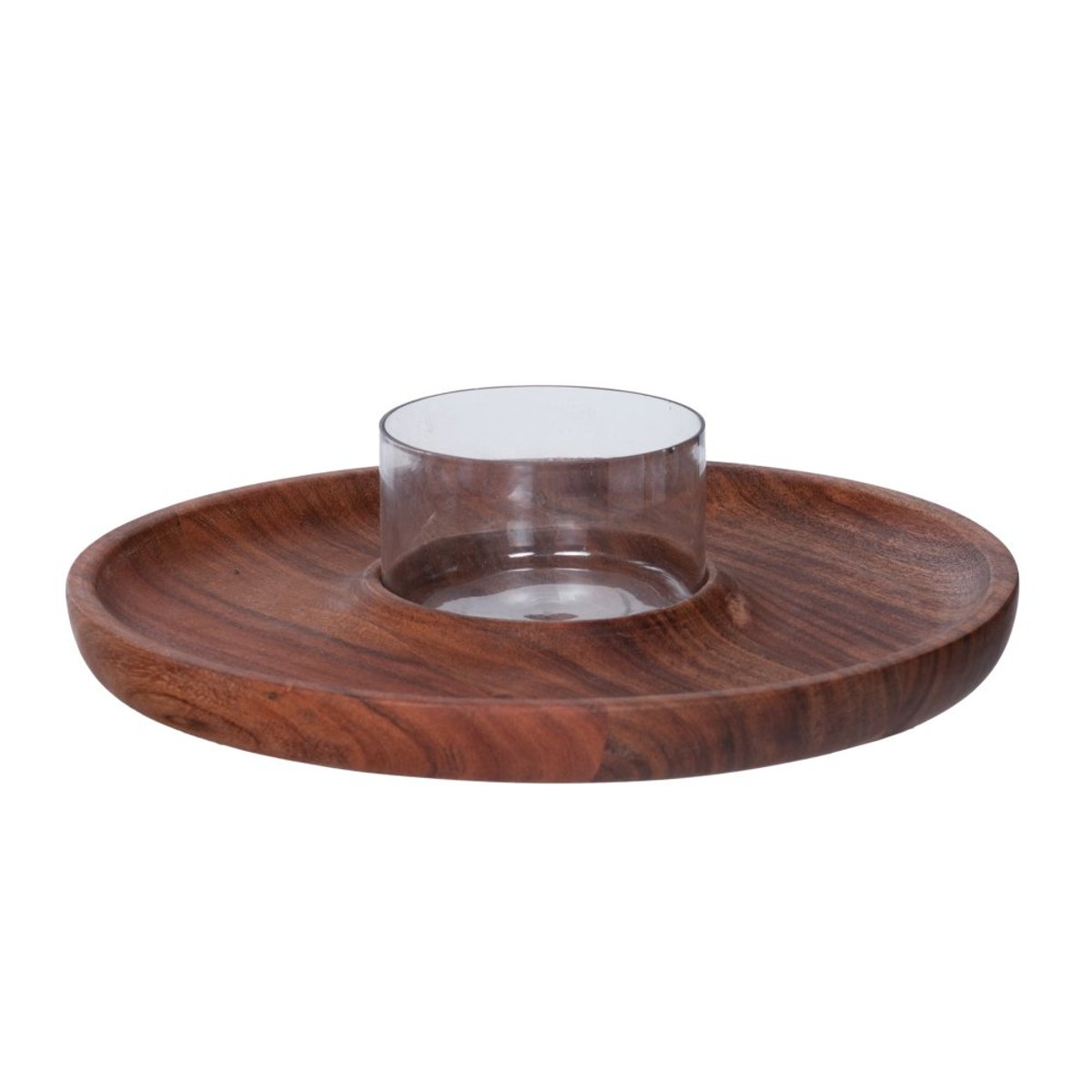 Service apéritif rond Seve 30 cm - SEVE marron, TABLE PASSION