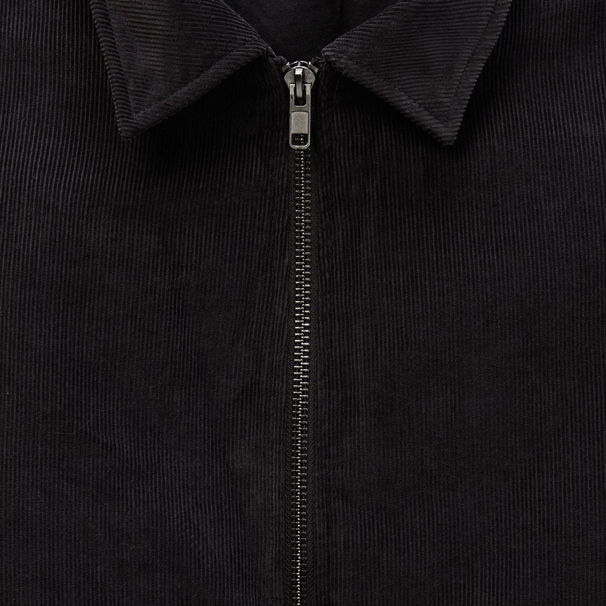 Veste col chemise en velours noir, MONOPRIX