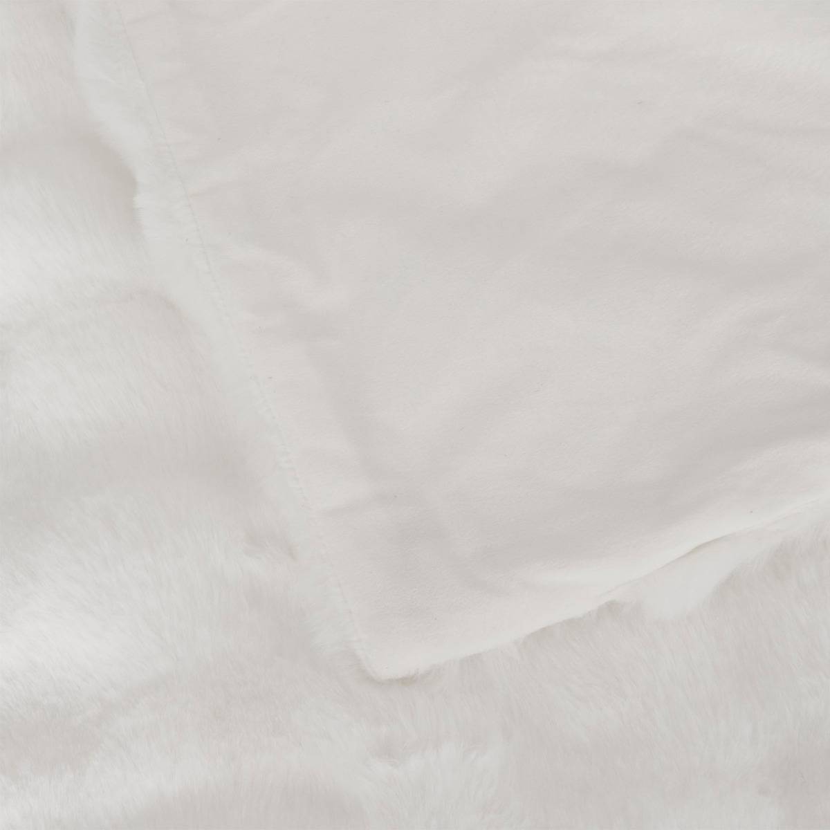 Plaid imitation fourrure ZEPHY blanc, ATMOSPHERA