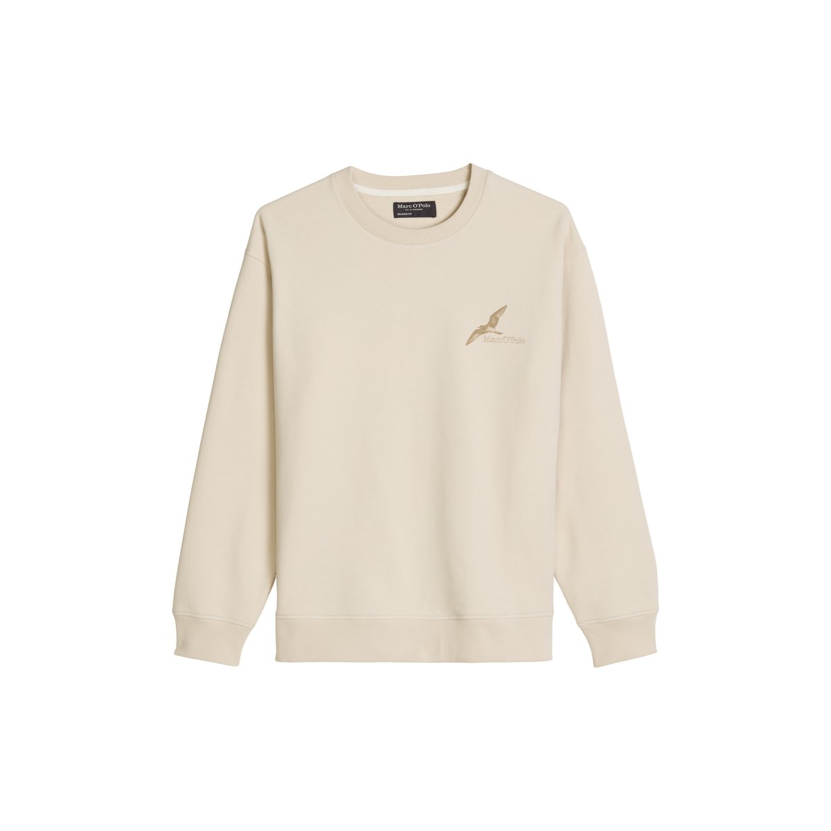 Sweat-shirt relaxed avec un grand imprimé au dos gris, MARC O'POLO