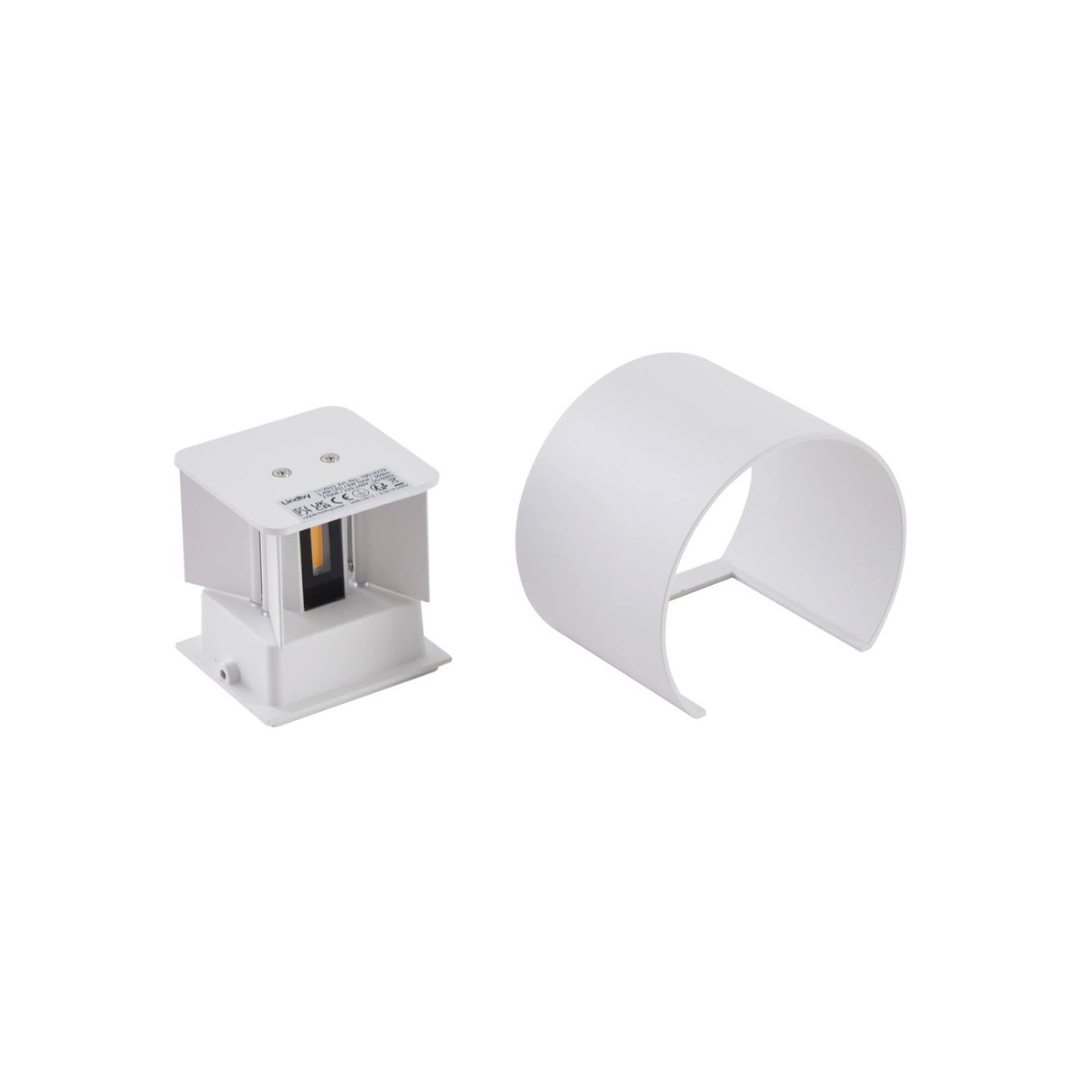 Applique extérieure en métal moderneLED blanc, LINDBY