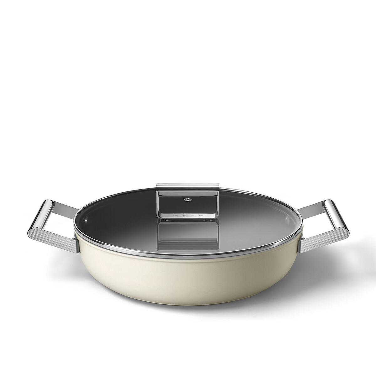 Caçarola Baixa antiaderente, 28cm, SMEG creme, SMEG
