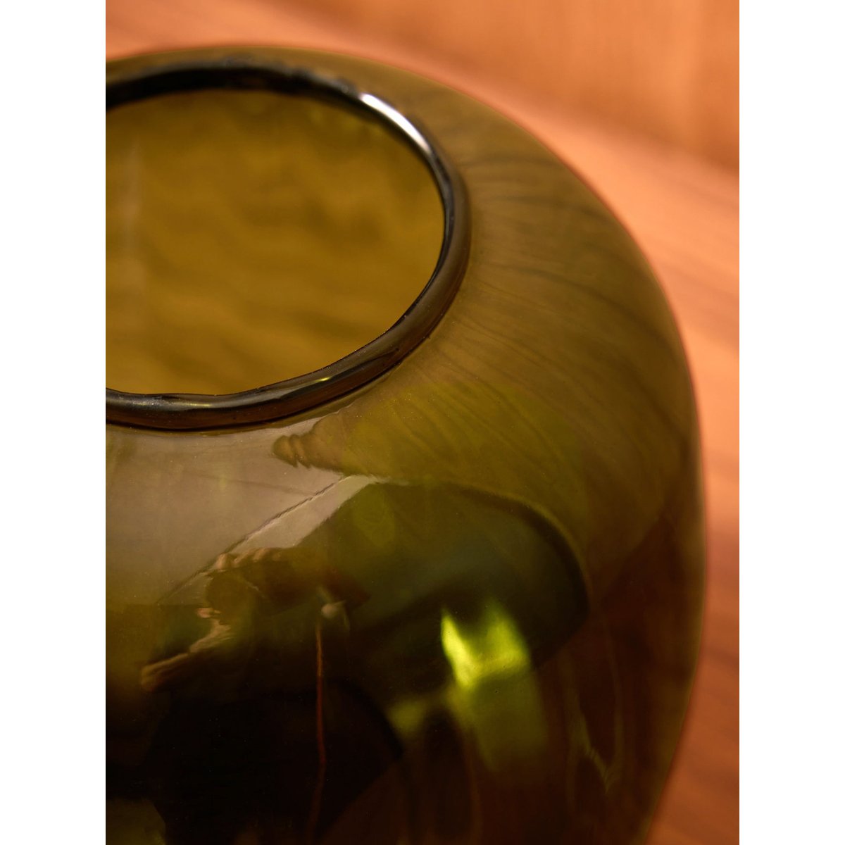 Vase en verre LOUISE vert, CYRILLUS