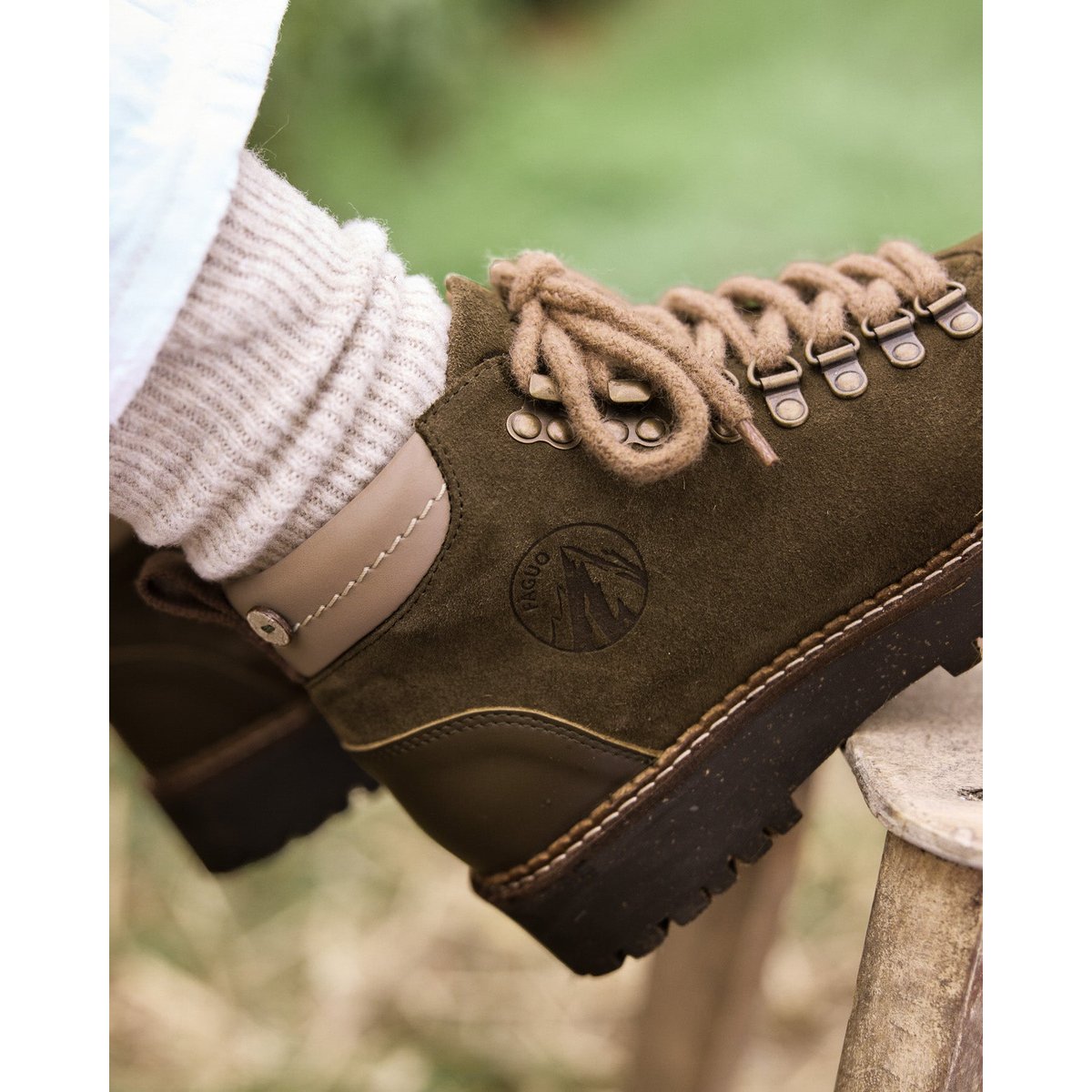 Chaussures cuir HAWTHORN kaki, FAGUO