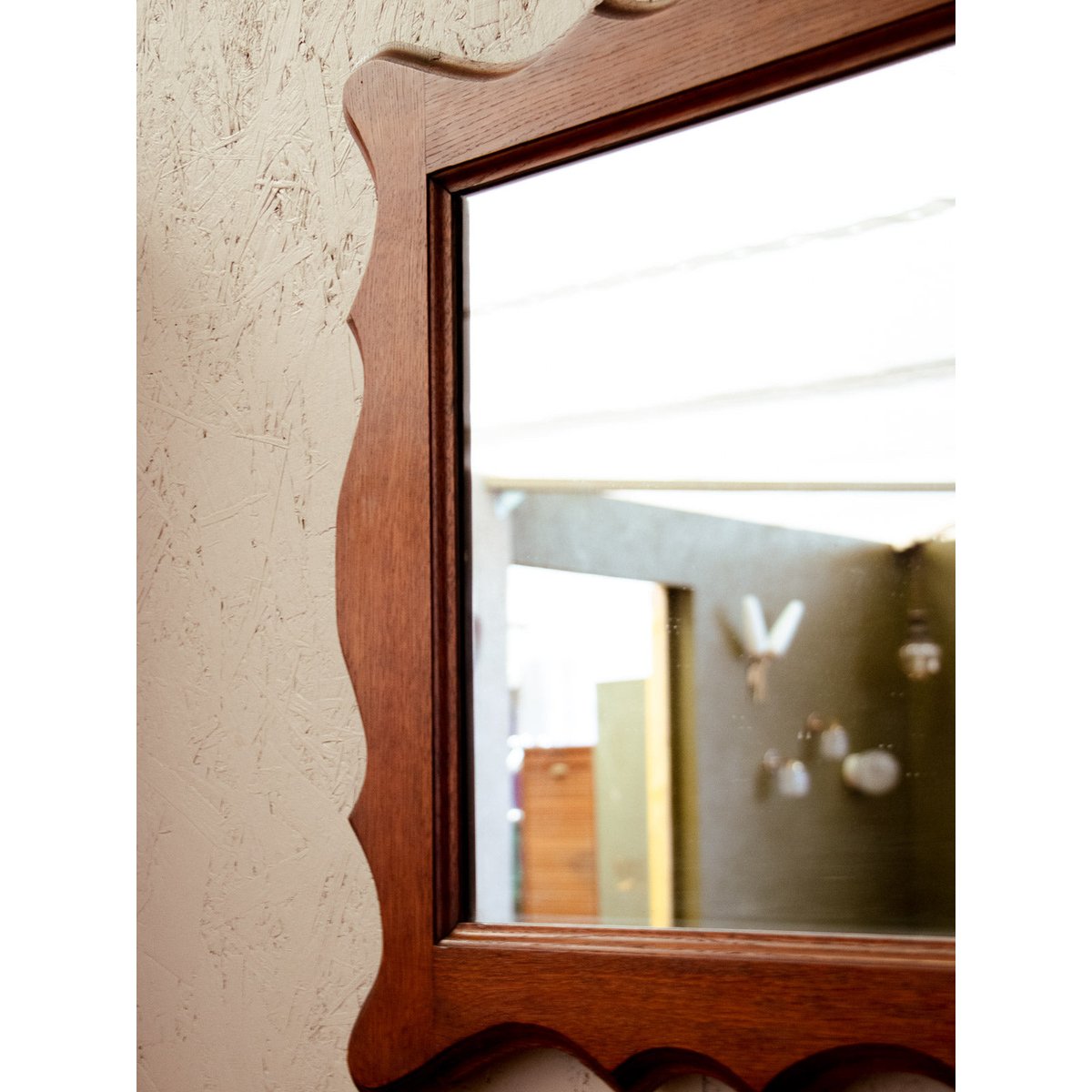 Miroir en bois Georges N°1097 - Bon état bois foncé, DEBONGOUT
