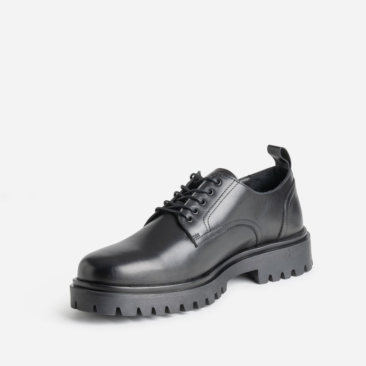 Derby en cuir CELESTIN noir, ERAM