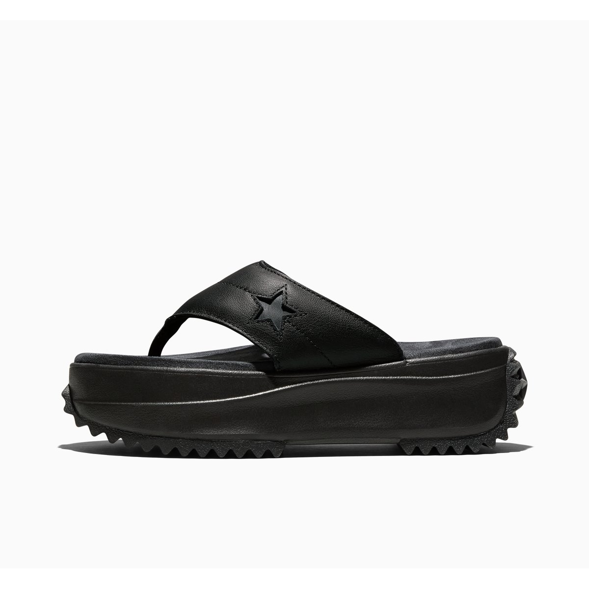 Baskets RUN STAR SANDAL PLATFORM LEATHER black/black/black, CONVERSE
