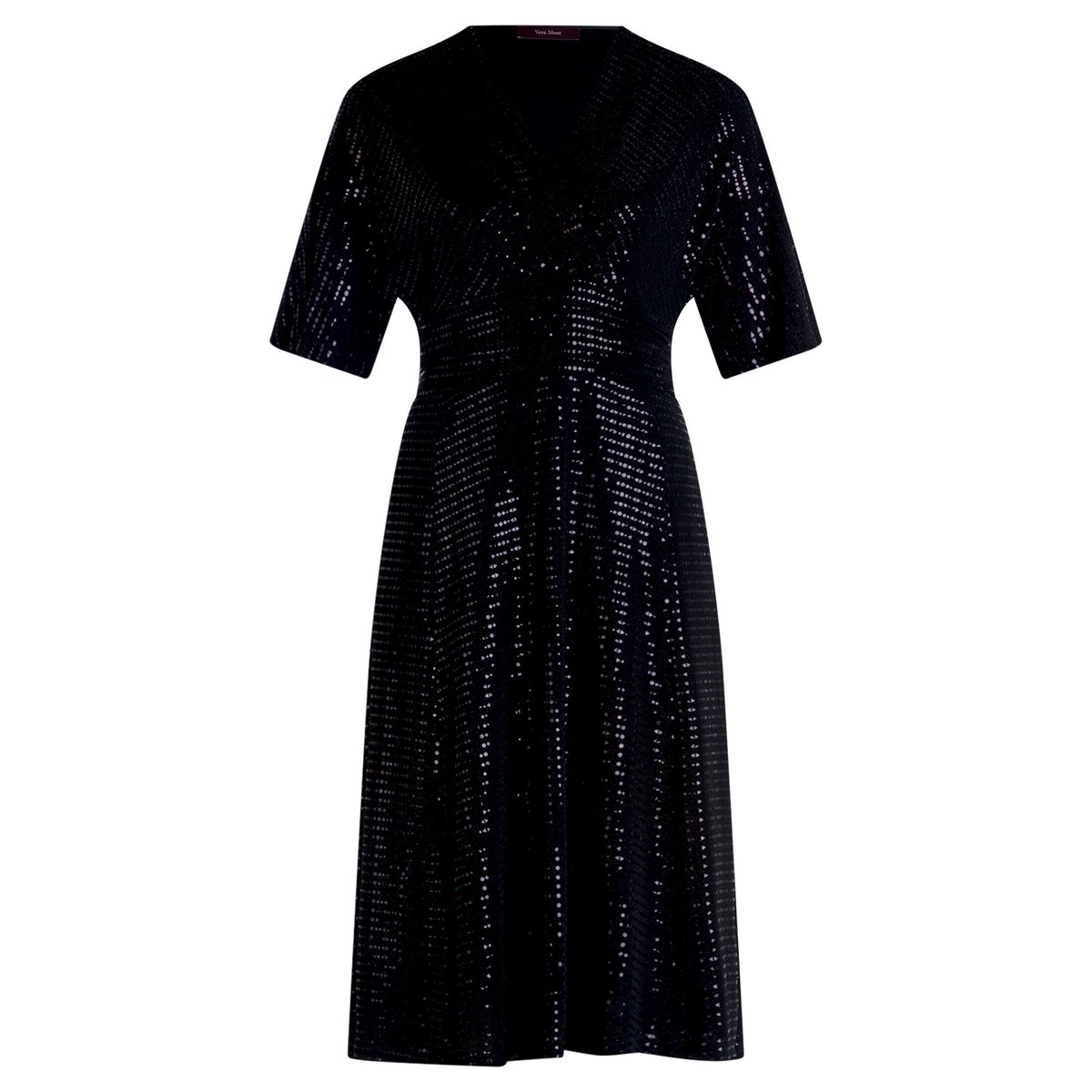 Robe de cocktail au look scintillant noir/noir, VERA MONT