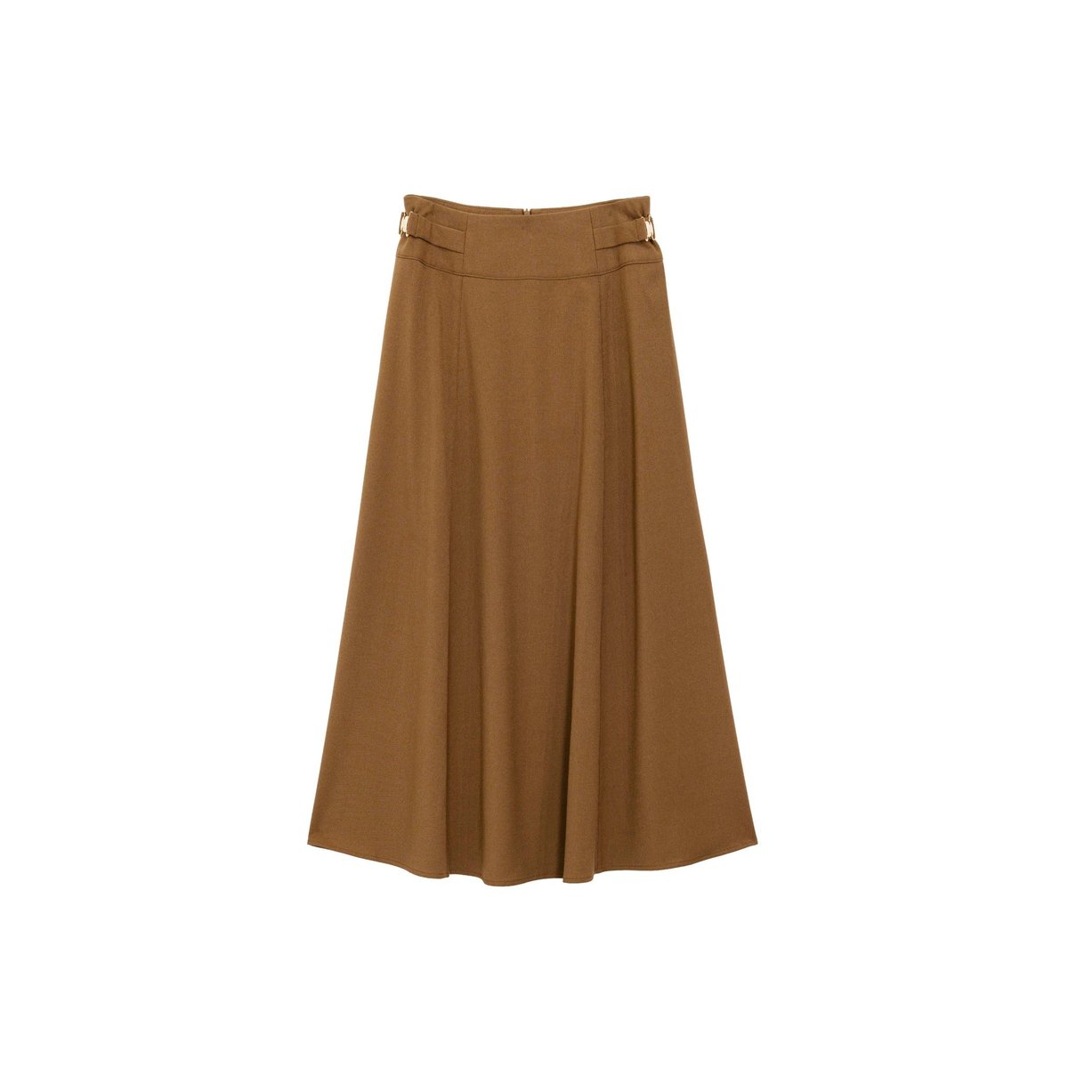 Jupe longueur midi évasée uni JULIETTE 15-camel, LA PETITE ETOILE