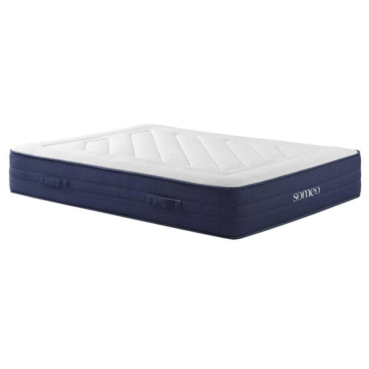 Matelas ressorts, latex et mémoire de forme Rêve 700 blanc, SOMEO