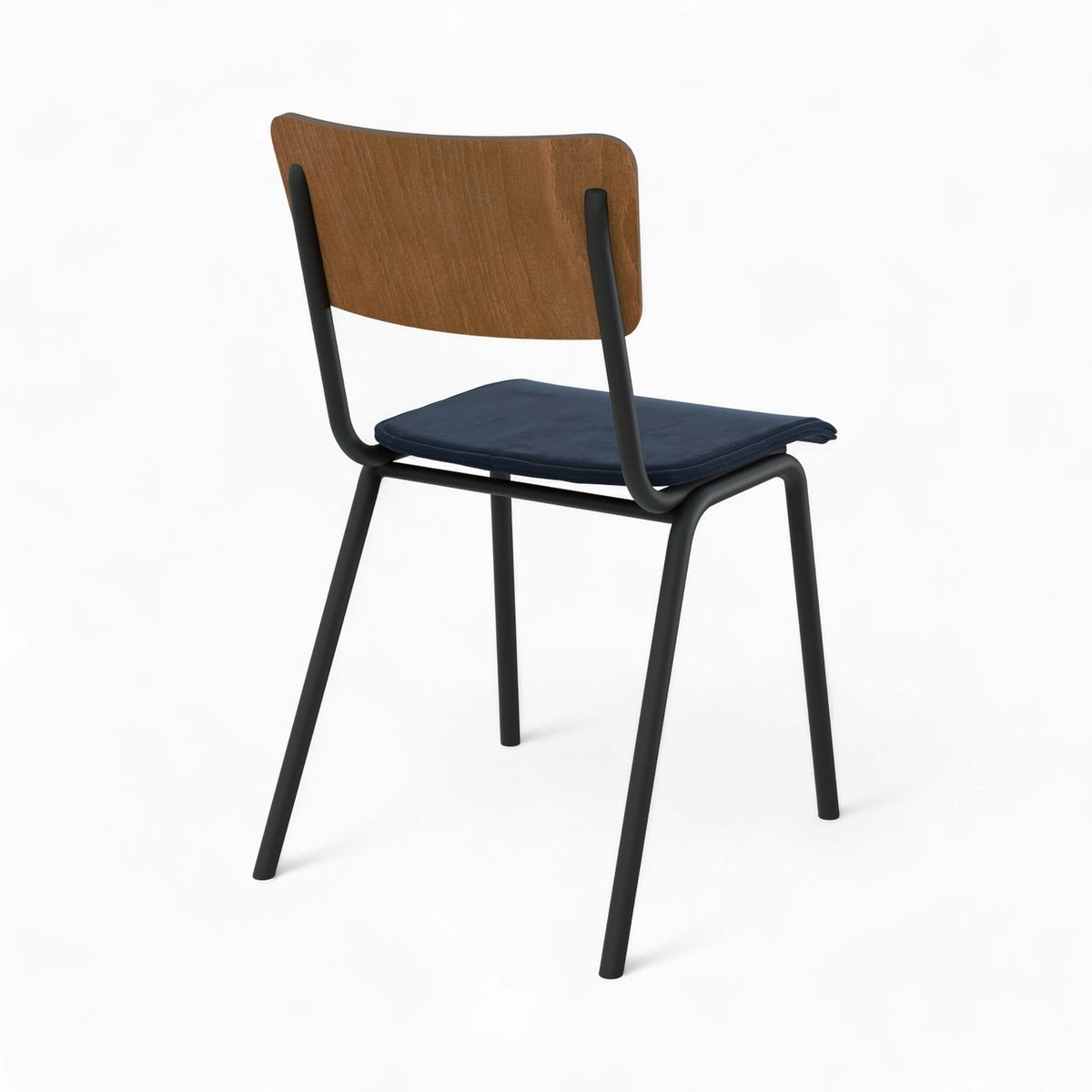 Pack 4 chaises en velours et - NICO bleu et vert, MAISON PAVANE