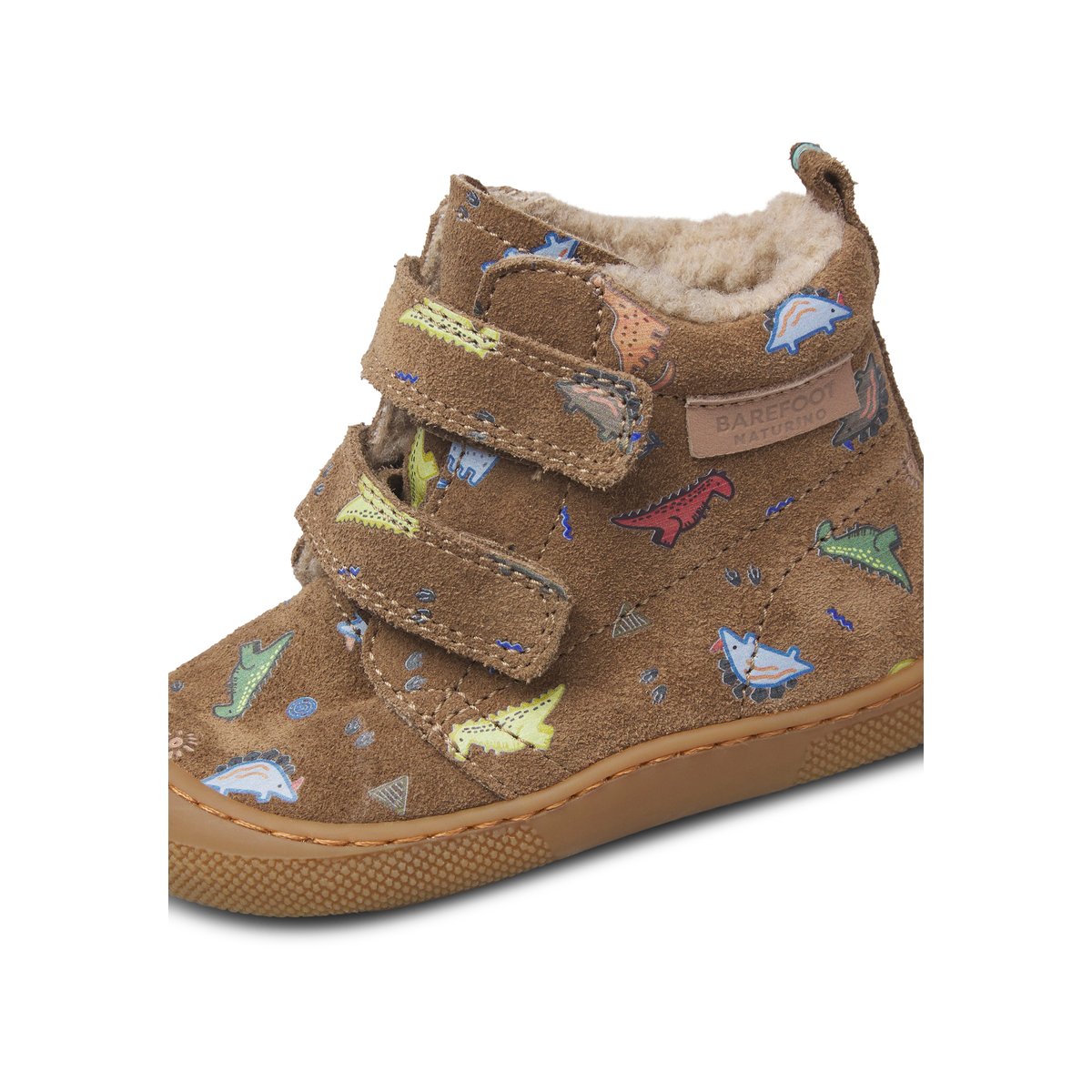 Bottes barefoot en velours BAREFOOT WIGGHI VL marron clair-multicolore, NATURINO