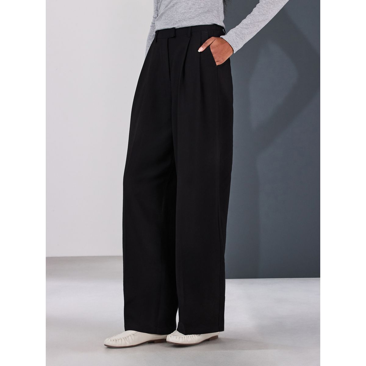 Pantalon large noir, NEXT