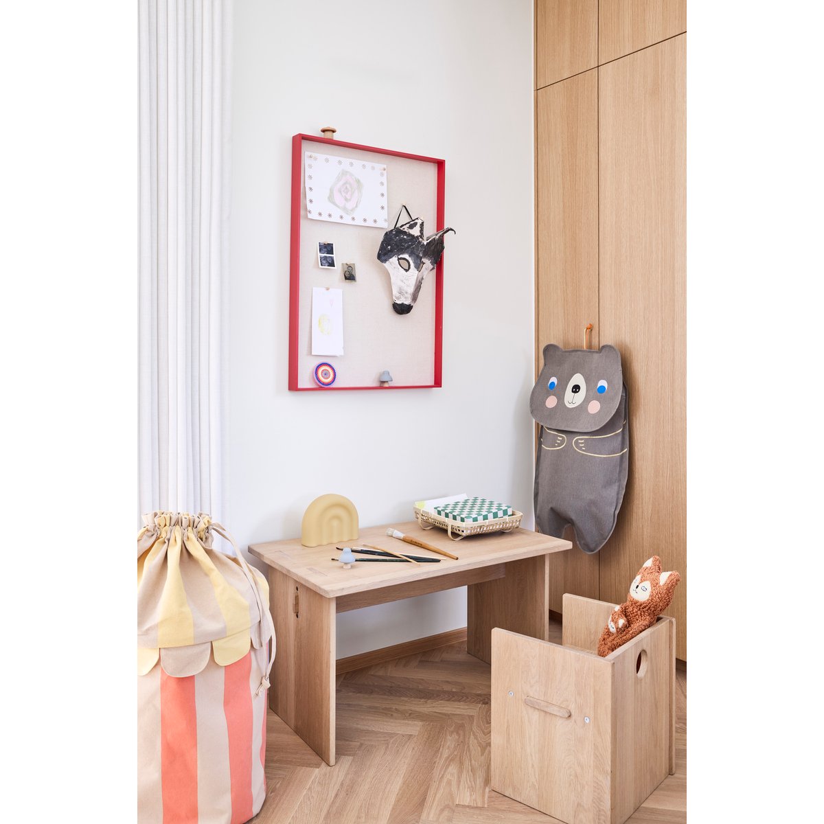 Panier de rangement en polyester MINI marron, OYOY LIVING DESIGN