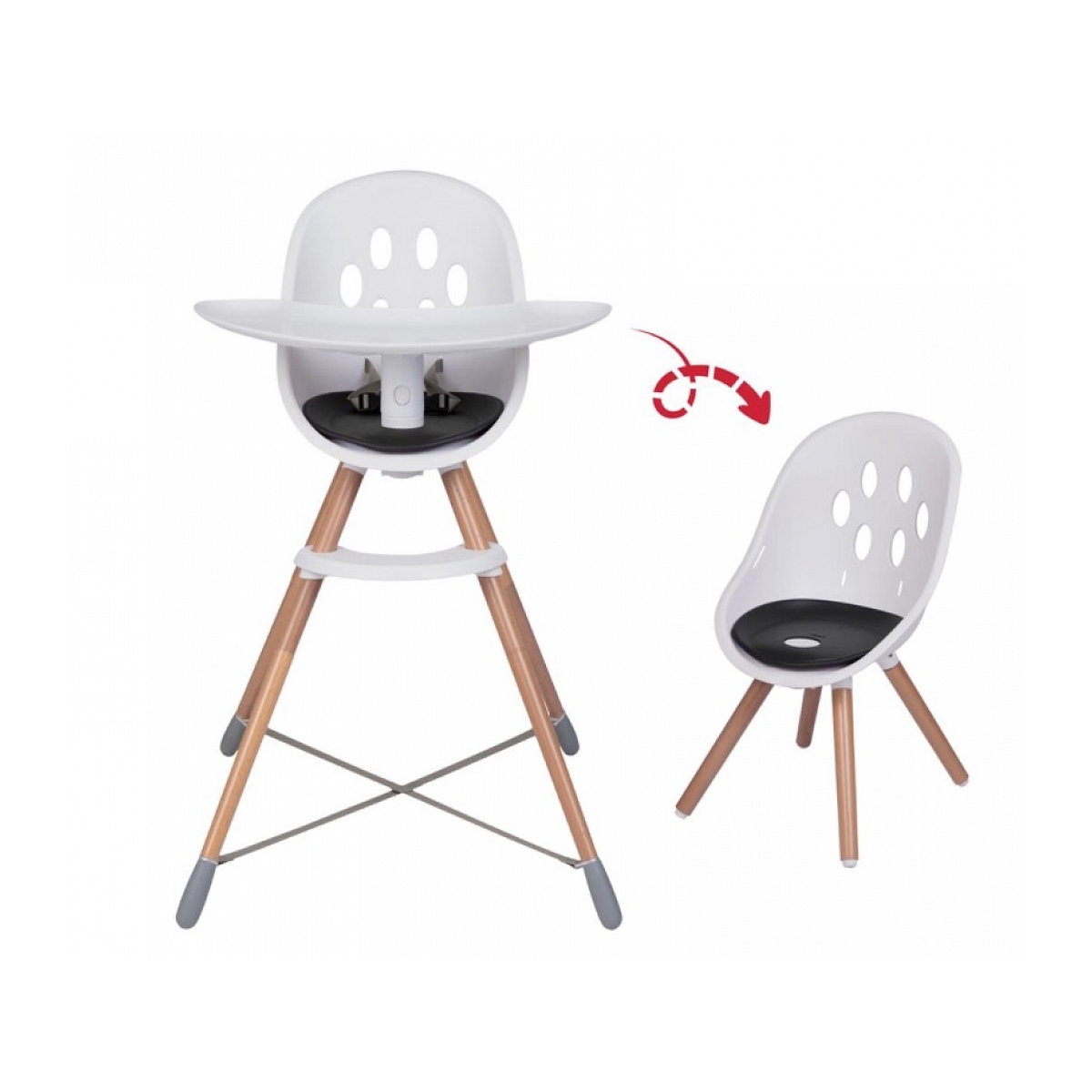 Chaise Haute Phil and Teds Poppy wood 2020 couleur unique, PHIL ET TEDS