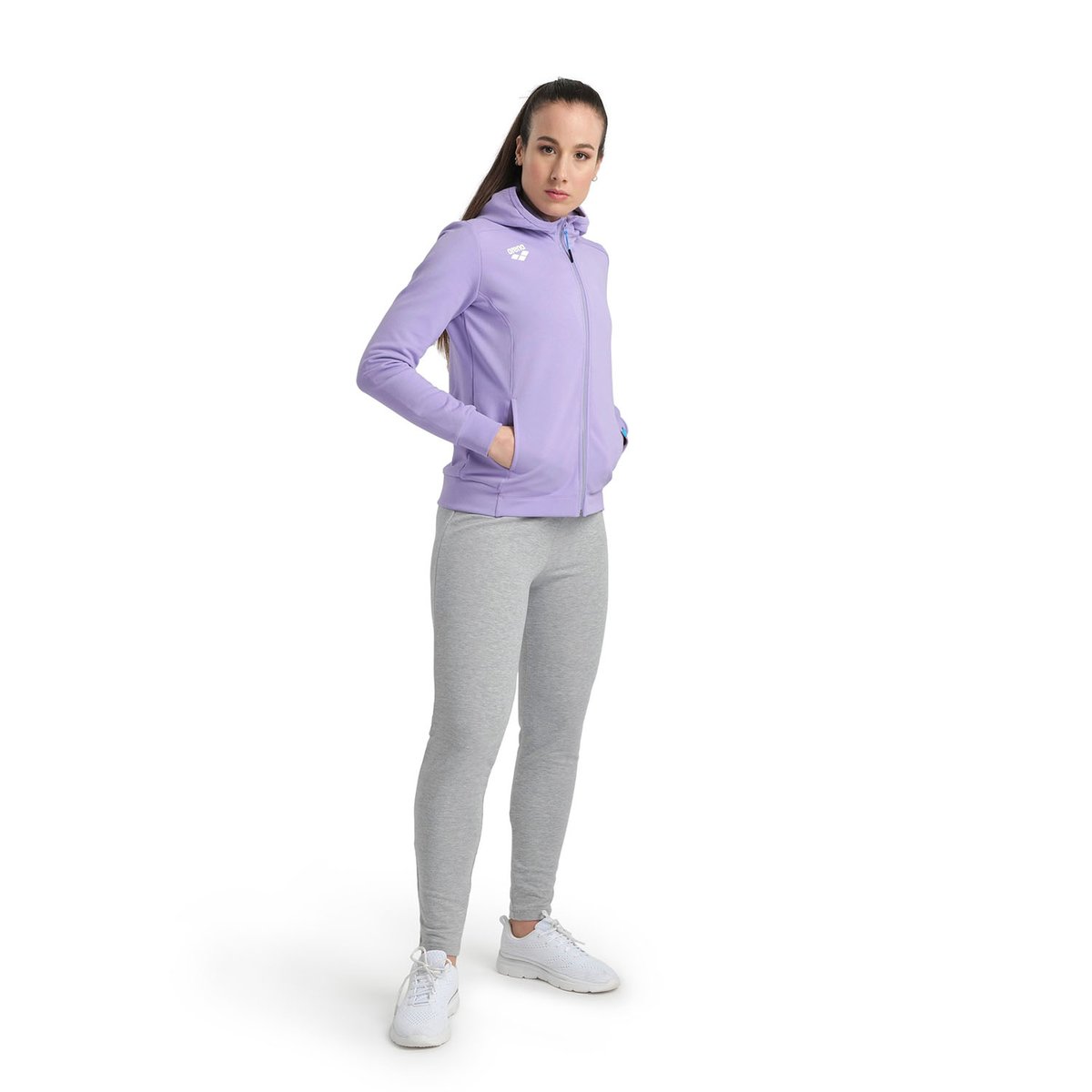 Veste à capuche femme Team Panel lavanda, ARENA