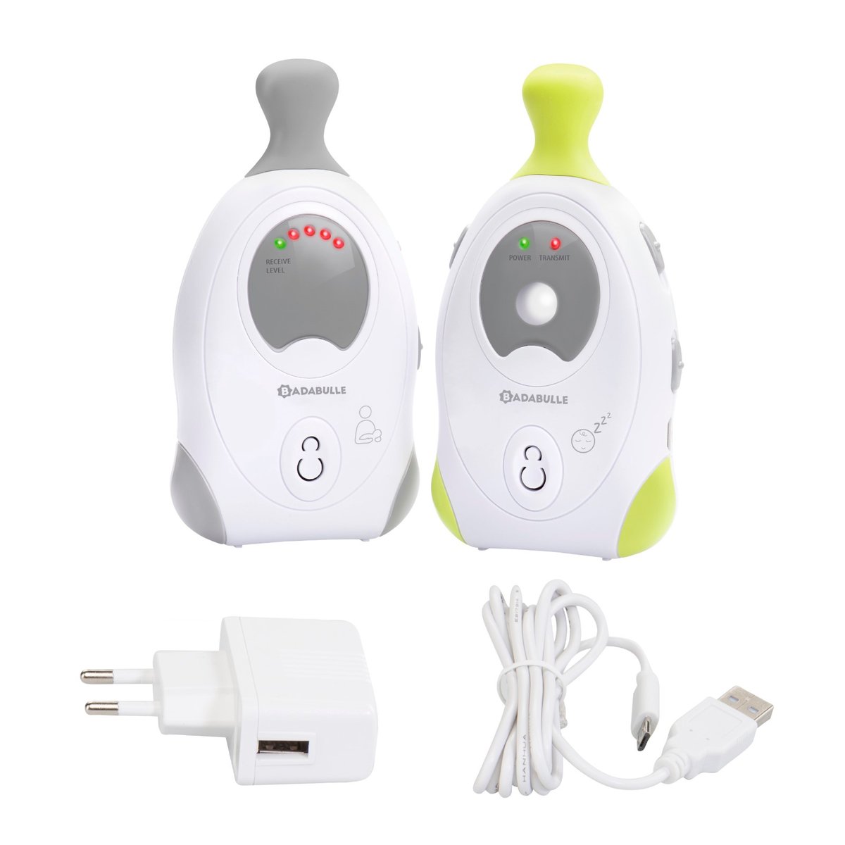 Babyphone Ecoute Bébé Baby Online 300m Plus blanc, BADABULLE