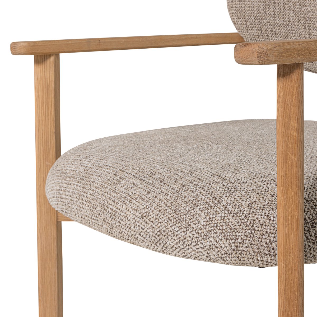 Fauteuil en chêne et tissu mélangé UDAR naturel, WOOOD