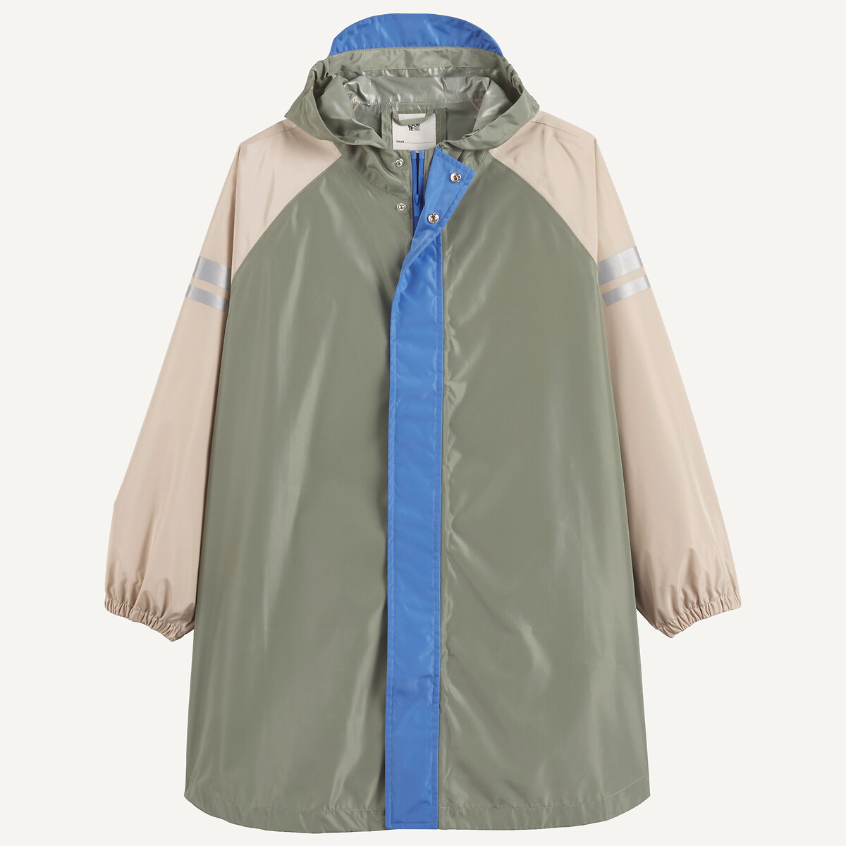 Cape de pluie à capuche beige/vert kaki, LA REDOUTE COLLECTIONS