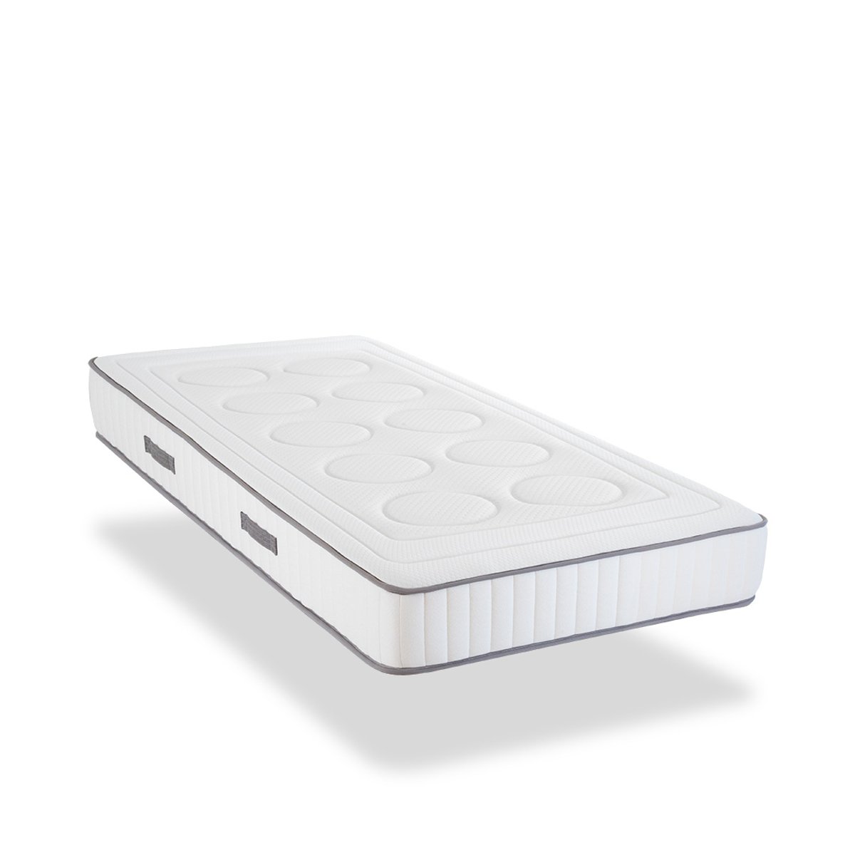 Matelas Mousse Cristal 90x200 cm Accueil Mémoire de forme blanc, OLYMPE LITERIE