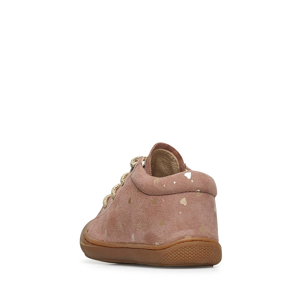 Chaussures premiers pas en suède COCOON rose poudré, NATURINO