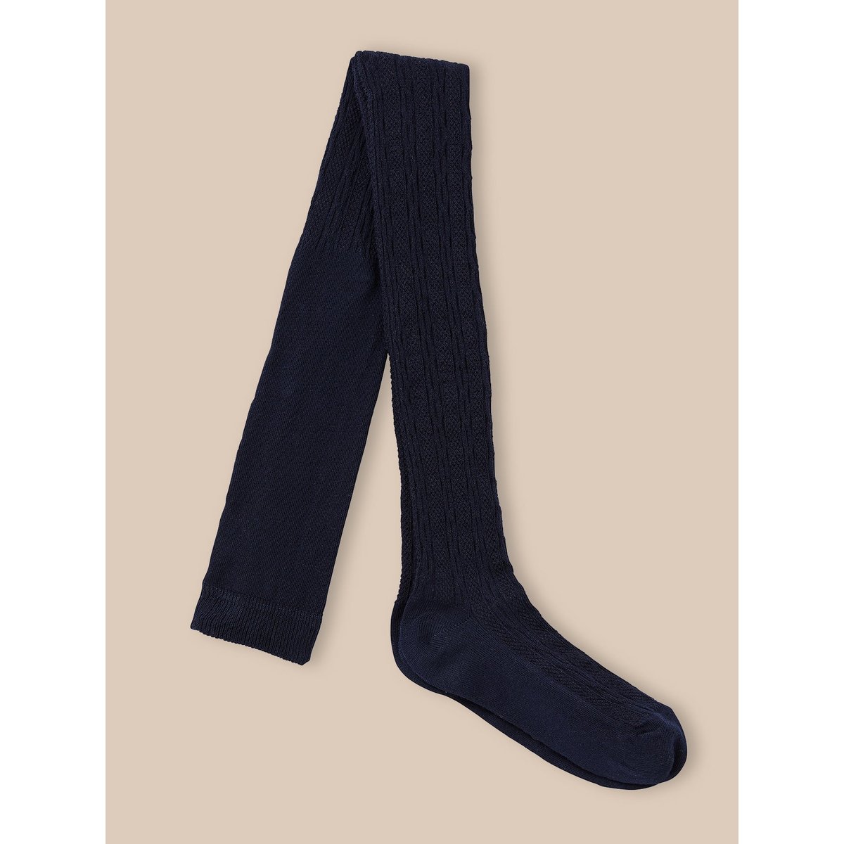 Collants  avec torsades bleu ombre, CYRILLUS