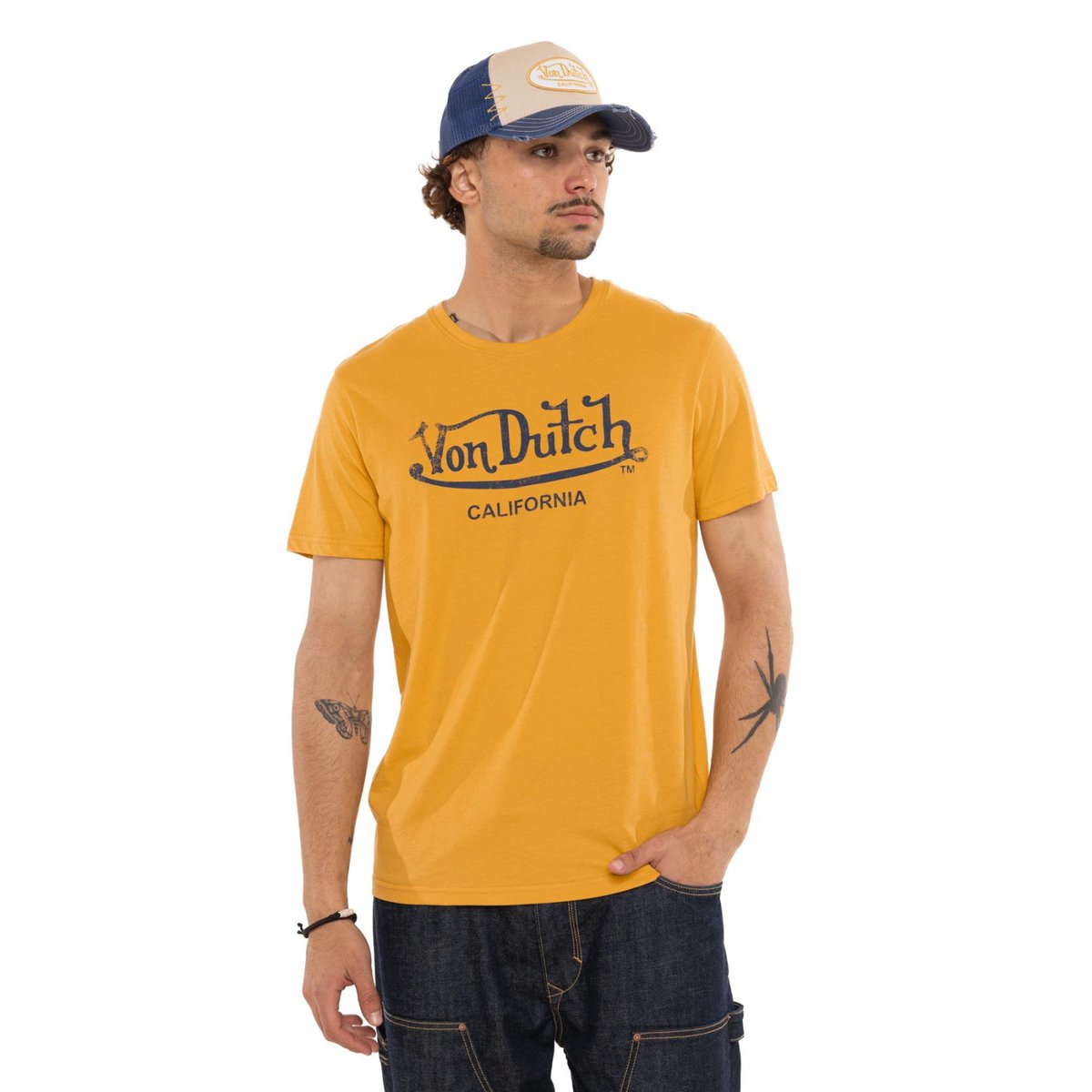 Tee Shirt coton First jaune/noir, VON DUTCH