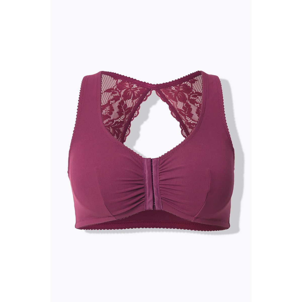 Bustier sans armatures avec dos en dentelle baies foncé, ULLA POPKEN