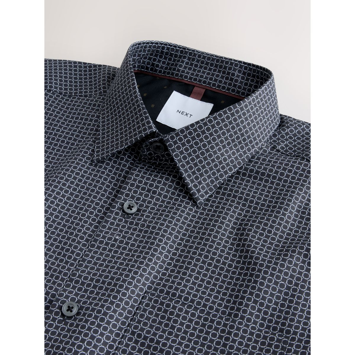 Chemise à manches longues et imprimés lien noir/or, NEXT
