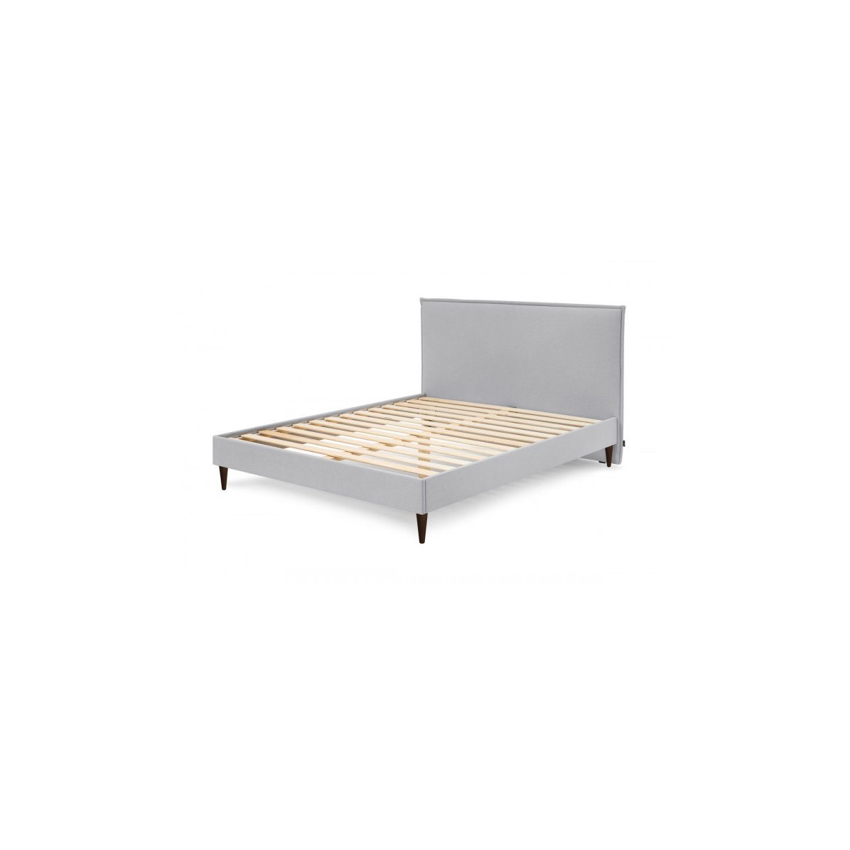 Lit bois revêtement tissu, SARY gris, BOBOCHIC