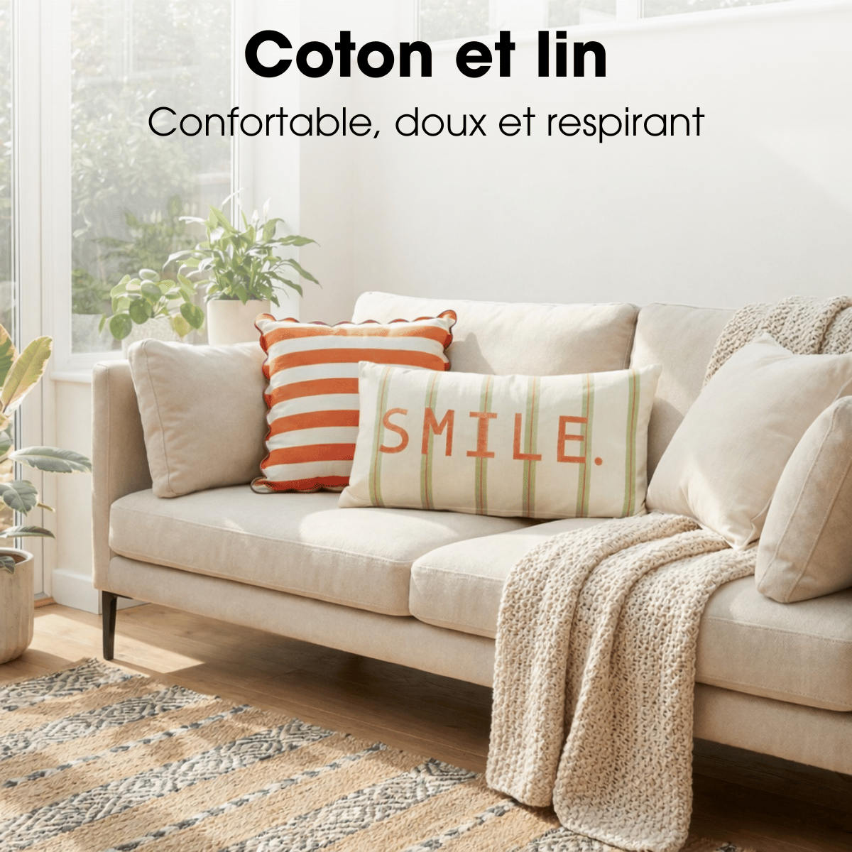 Coussin décoratif vert, MICA DECORATIONS