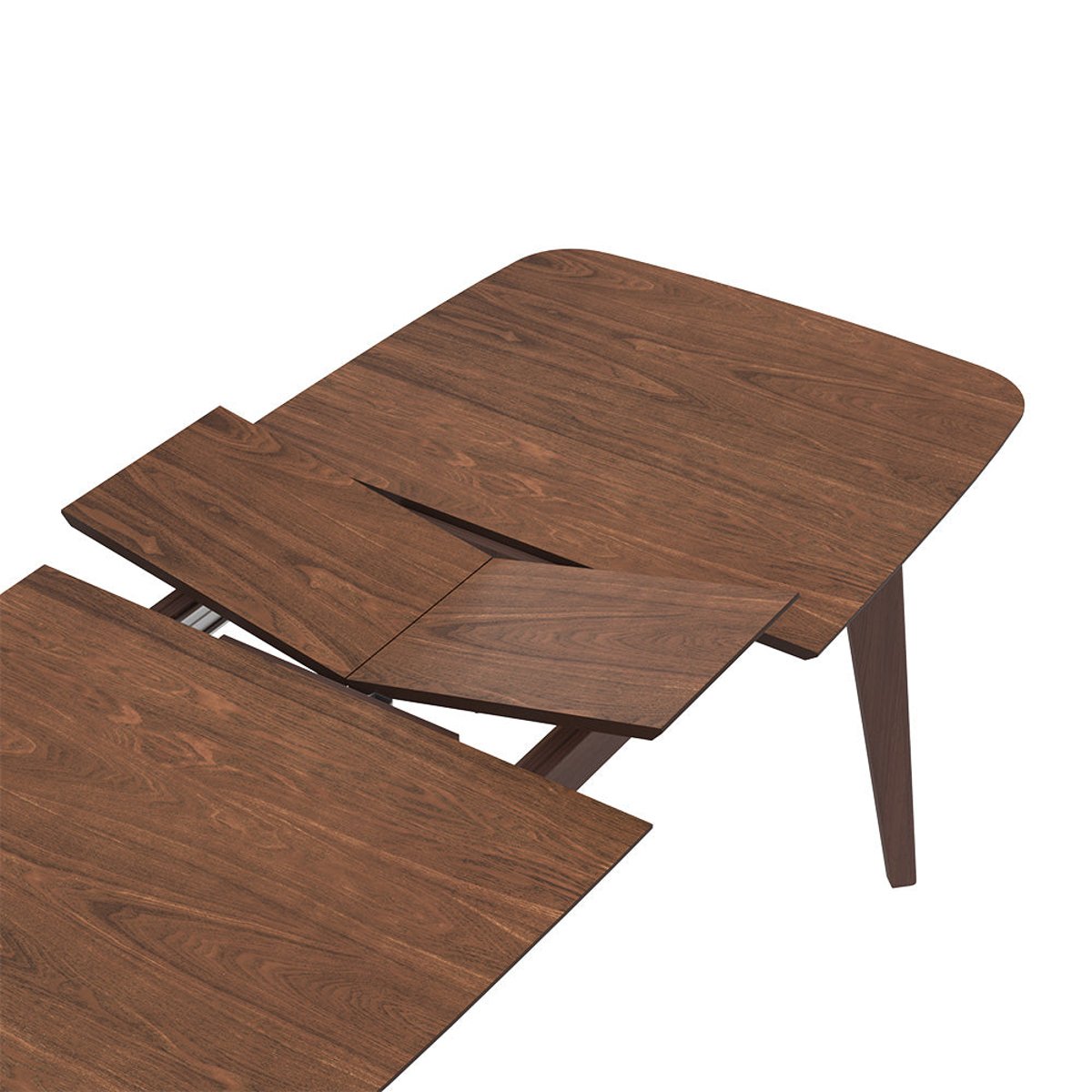 Table rectangulaire 4/6 personnes extensible en bois 150/180 cm - OMAN bois foncé, MAISON PAVANE