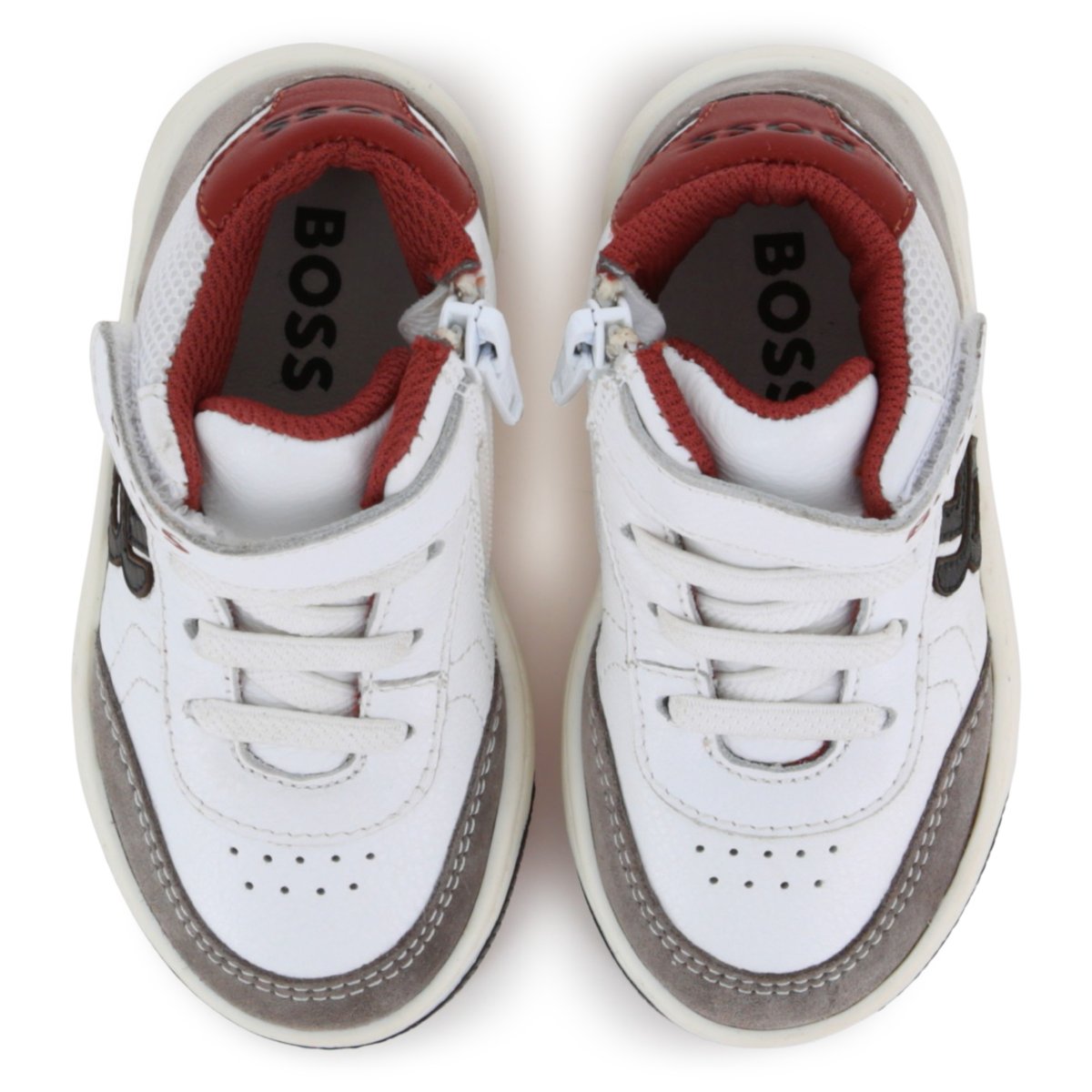Baskets basses à lacets blanc, BOSS KIDSWEAR