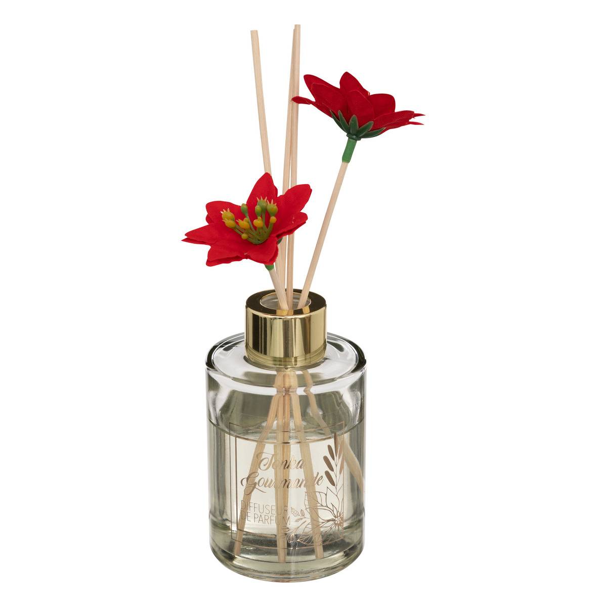 Diffuseur poinsettia rouge 100ml rouge, FEERIC LIGHTS & CHRISTMAS