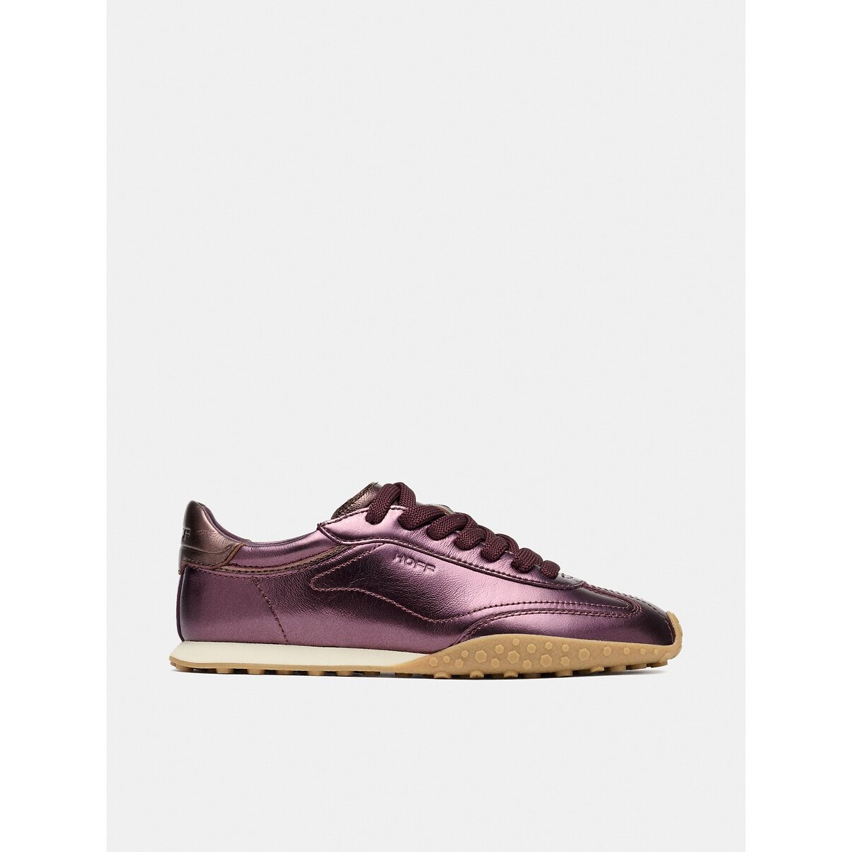 Zapatillas de piel BRIDGE METALLICS BURGUNDY burdeos, HOFF