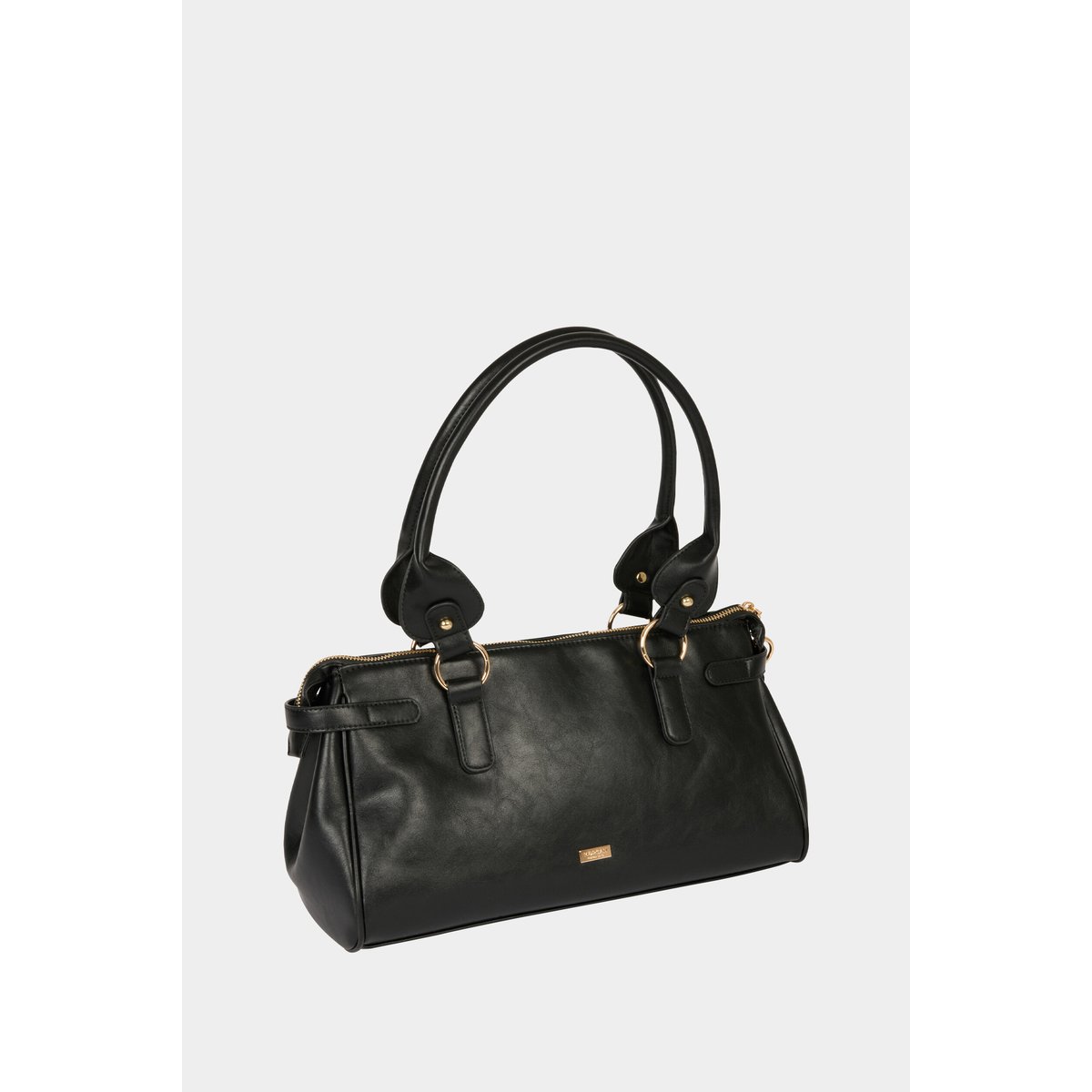 Sac similicuir porté épaule noir, MORGAN