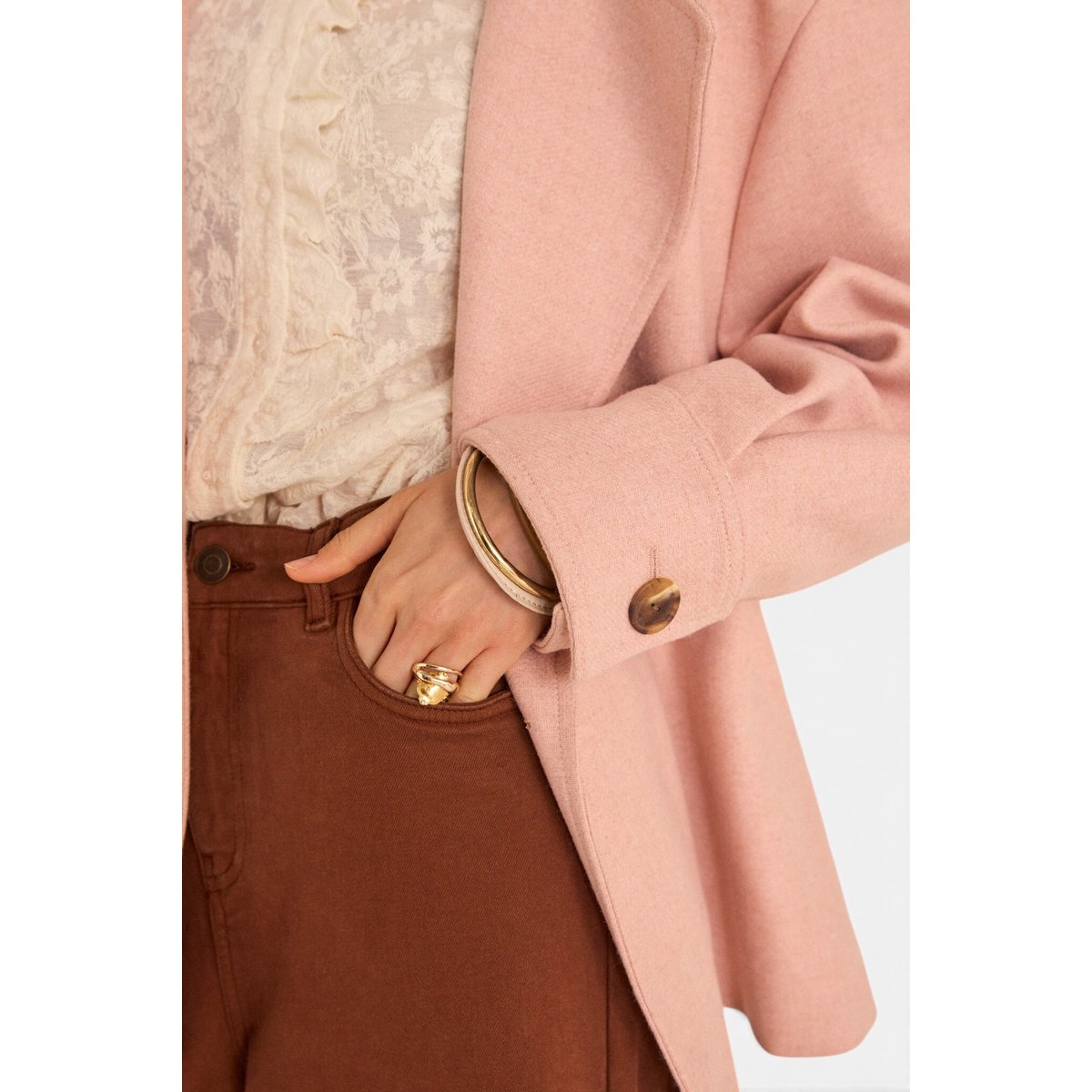 Manteau en laine mélangé CAMERON primerose, Maison 123
