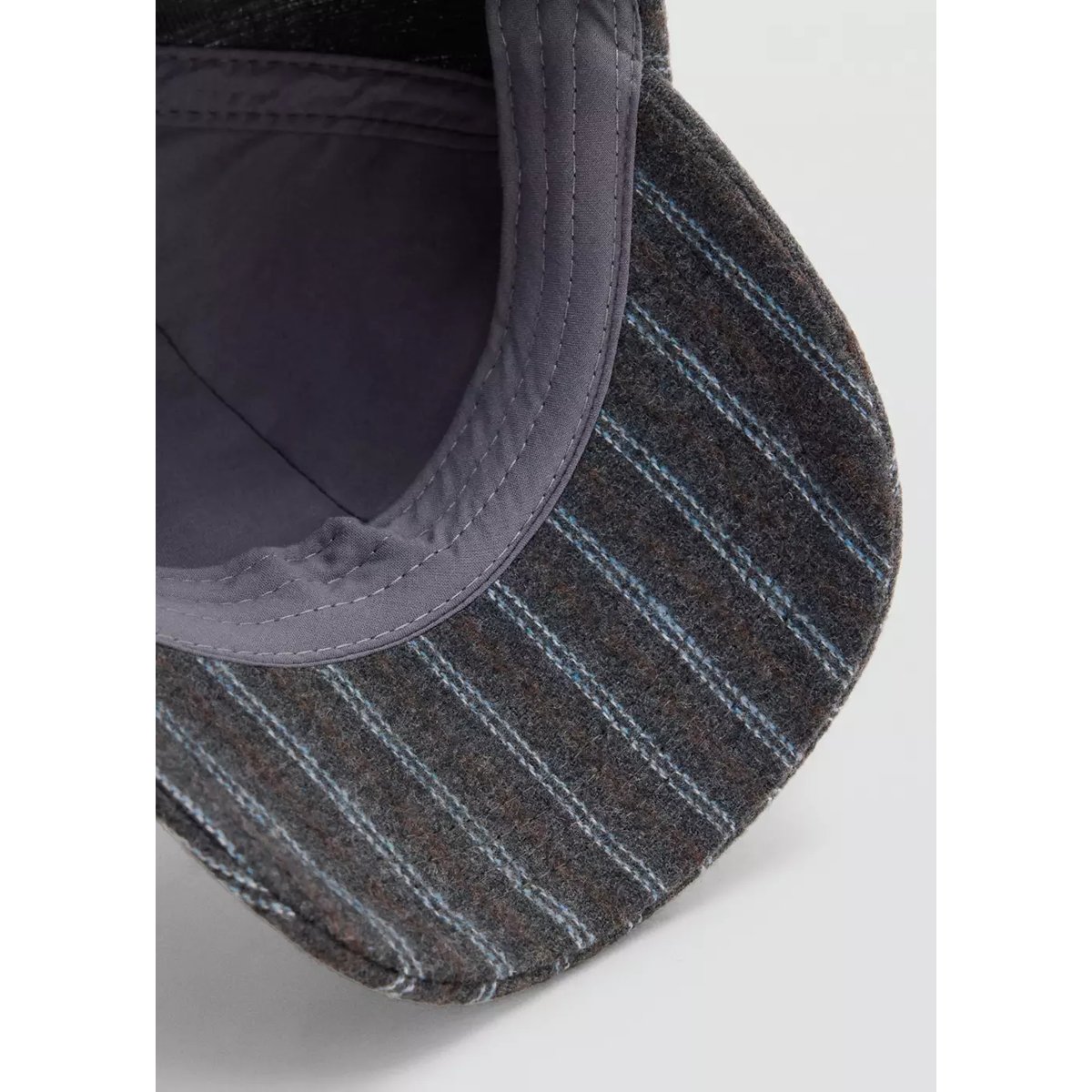 Casquette à rayures en laine mélangée gris, MANGO KIDS