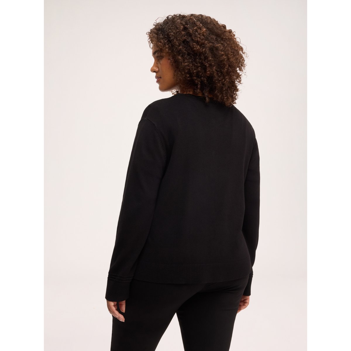 Cardigan col rond noir, FIORELLA RUBINO