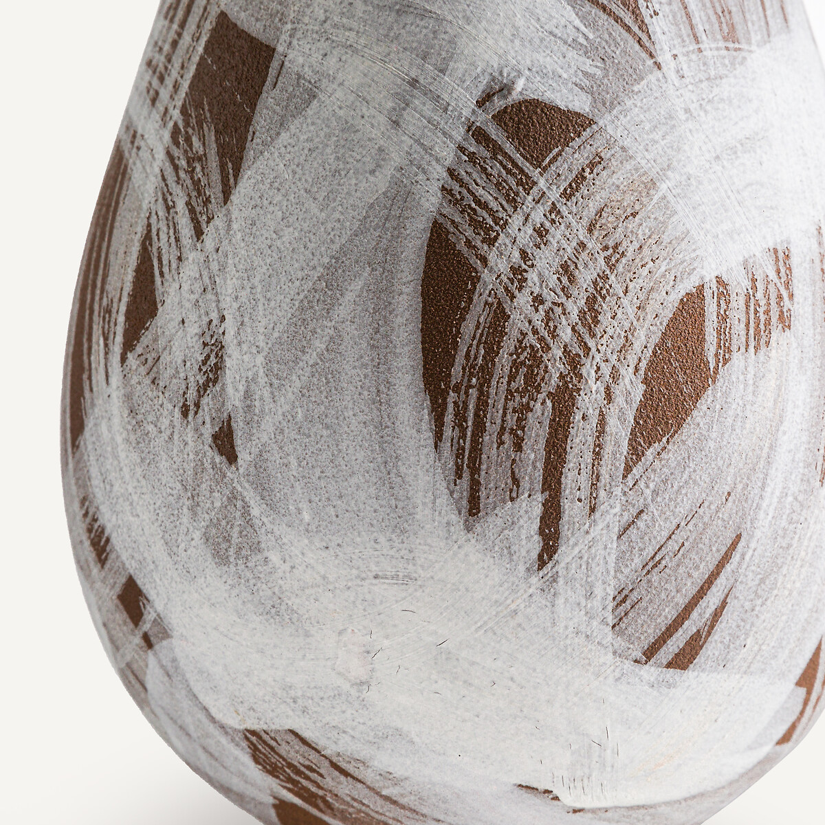 Vase en céramique mate, H23,5 cm, Skall marron, AM.PM