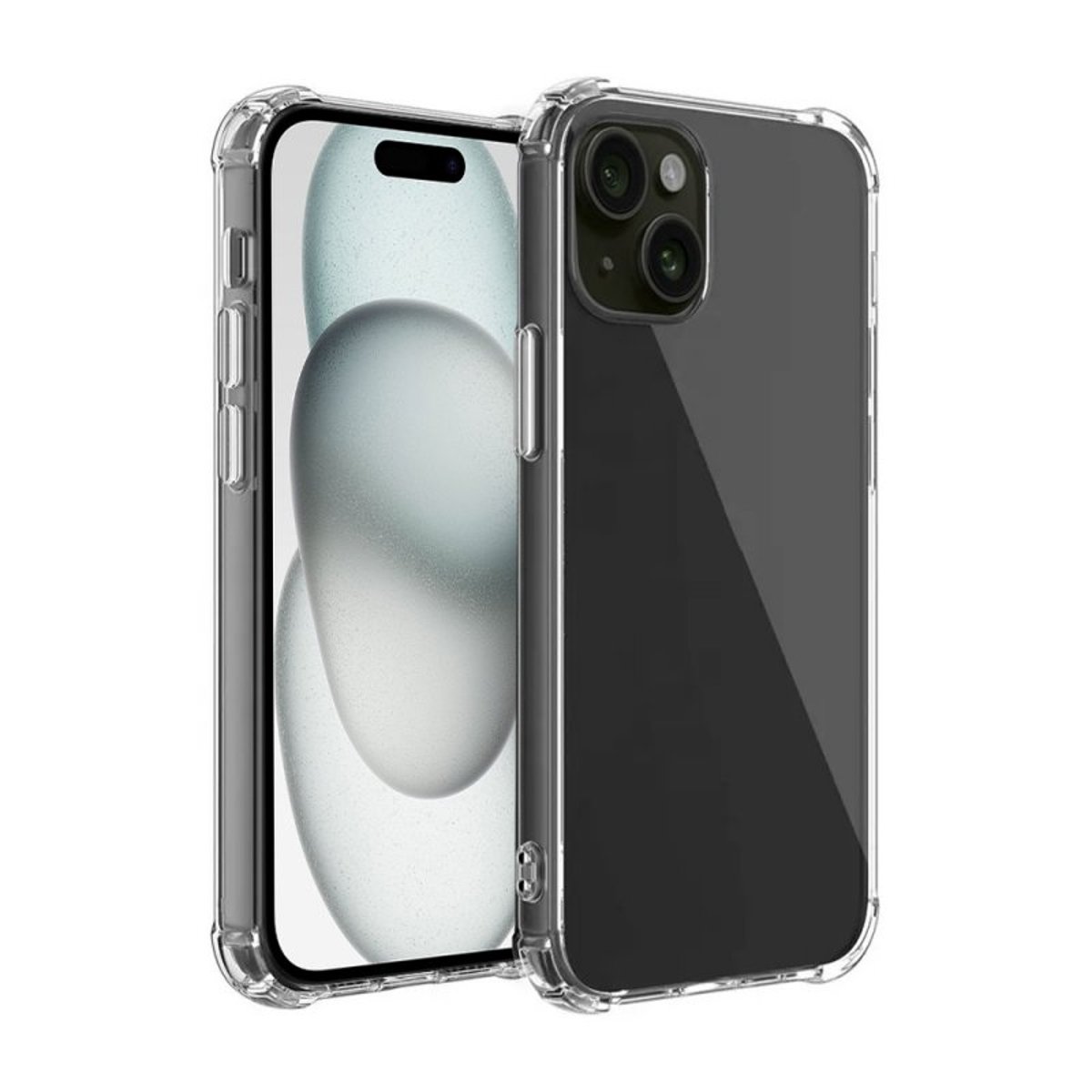 Coque iPhone 15 antichoc + 2 vitres transparent, EVETANE
